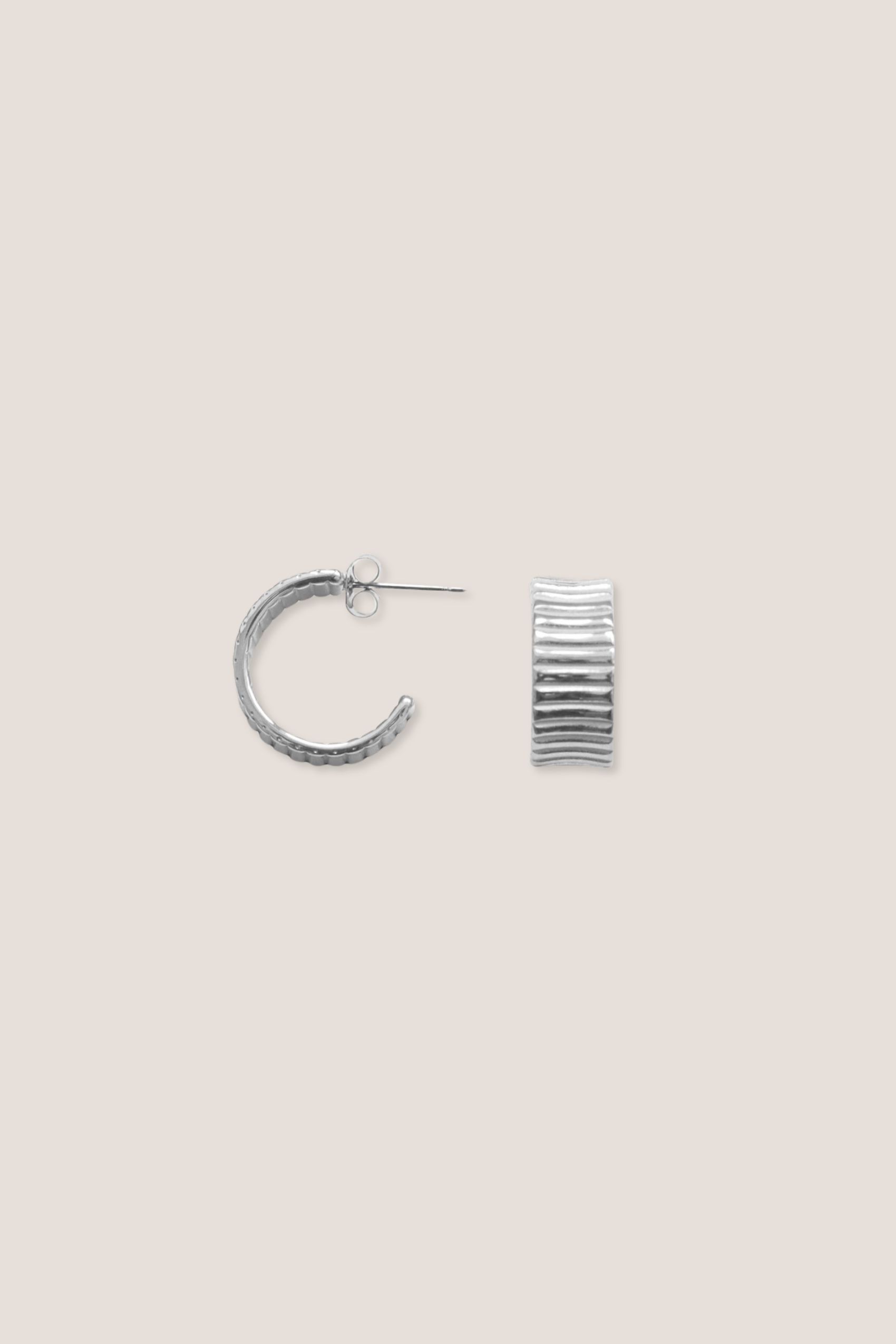 Artemis Silver Hoop Earrings