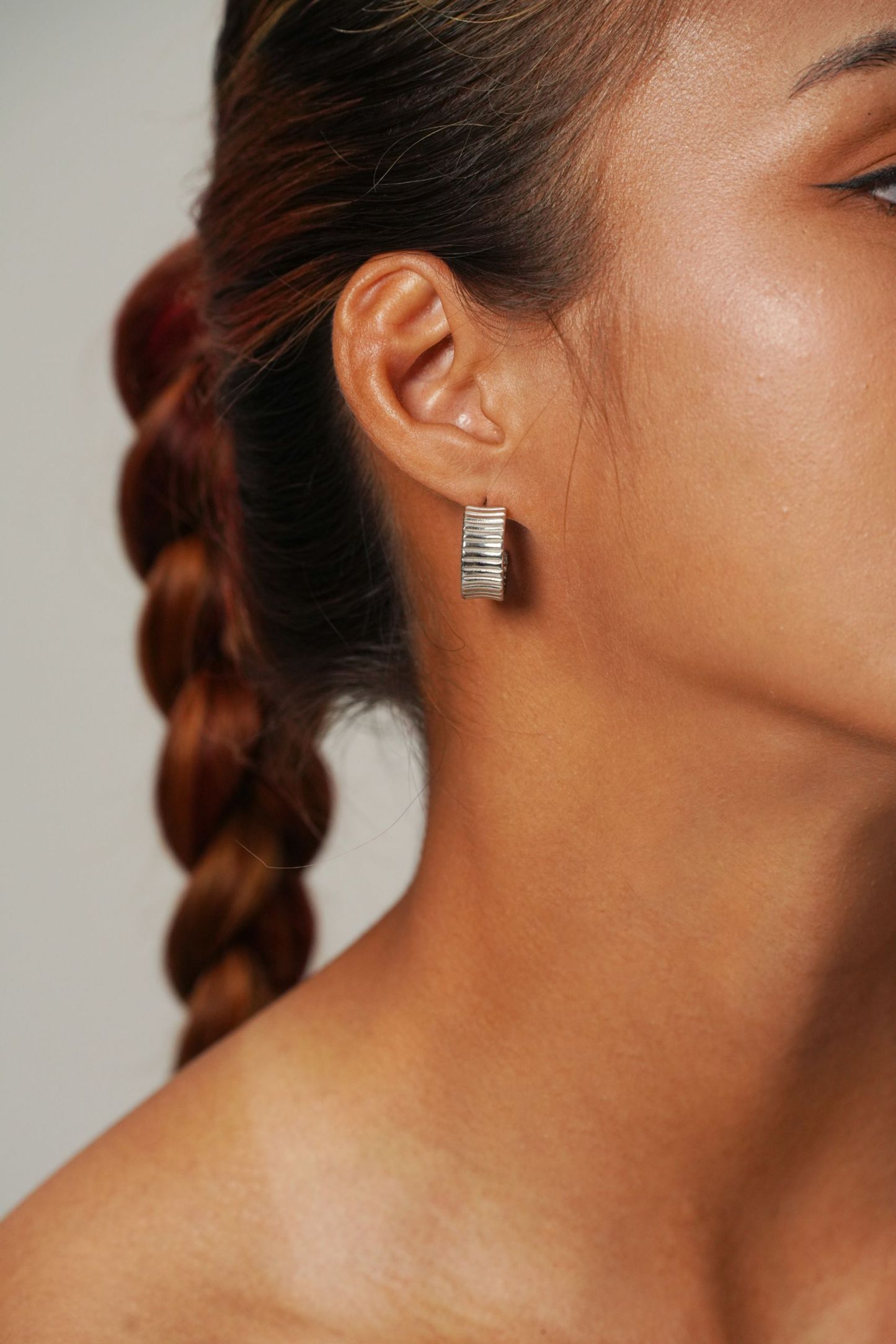 Artemis Silver Hoop Earrings