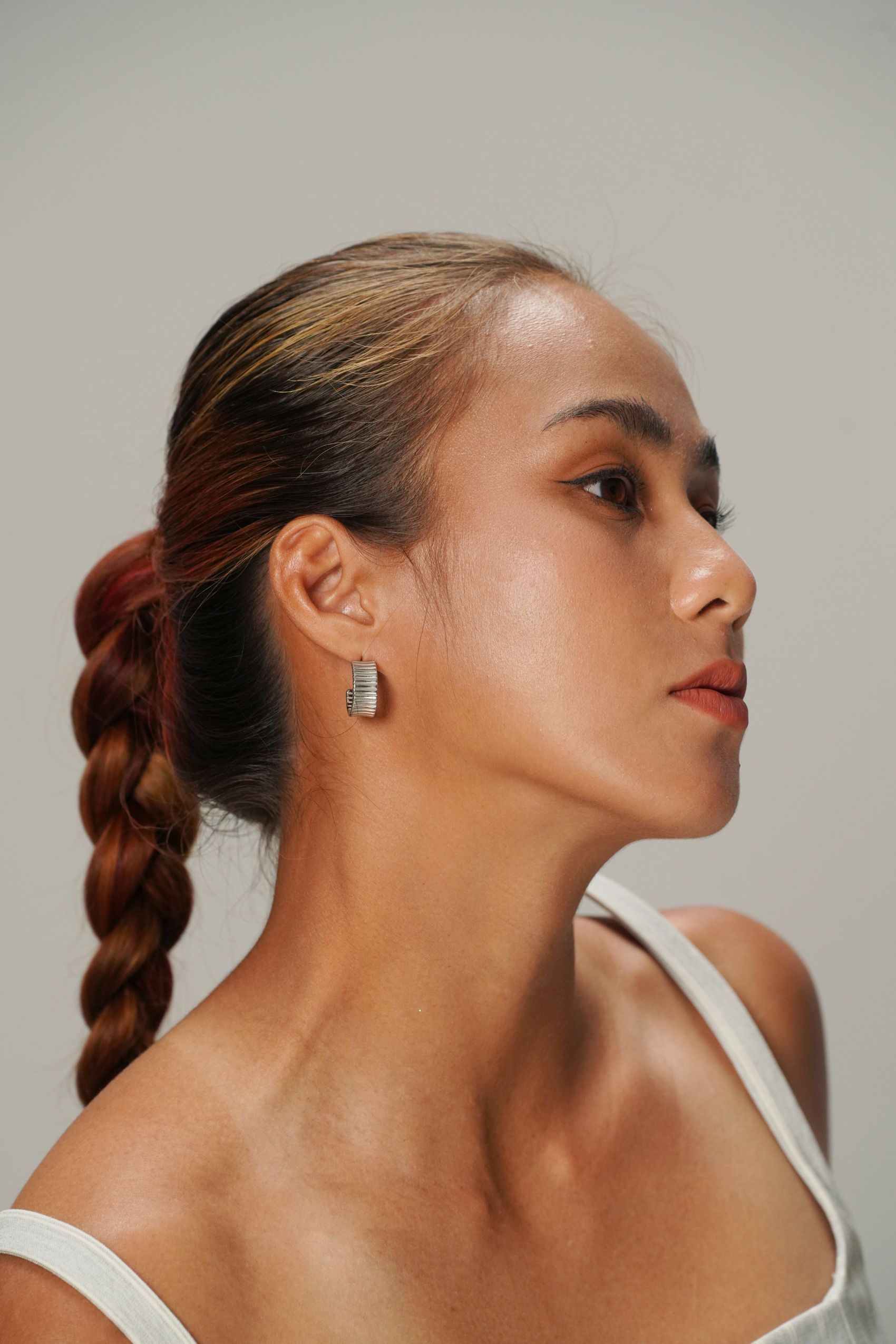 Artemis Silver Hoop Earrings