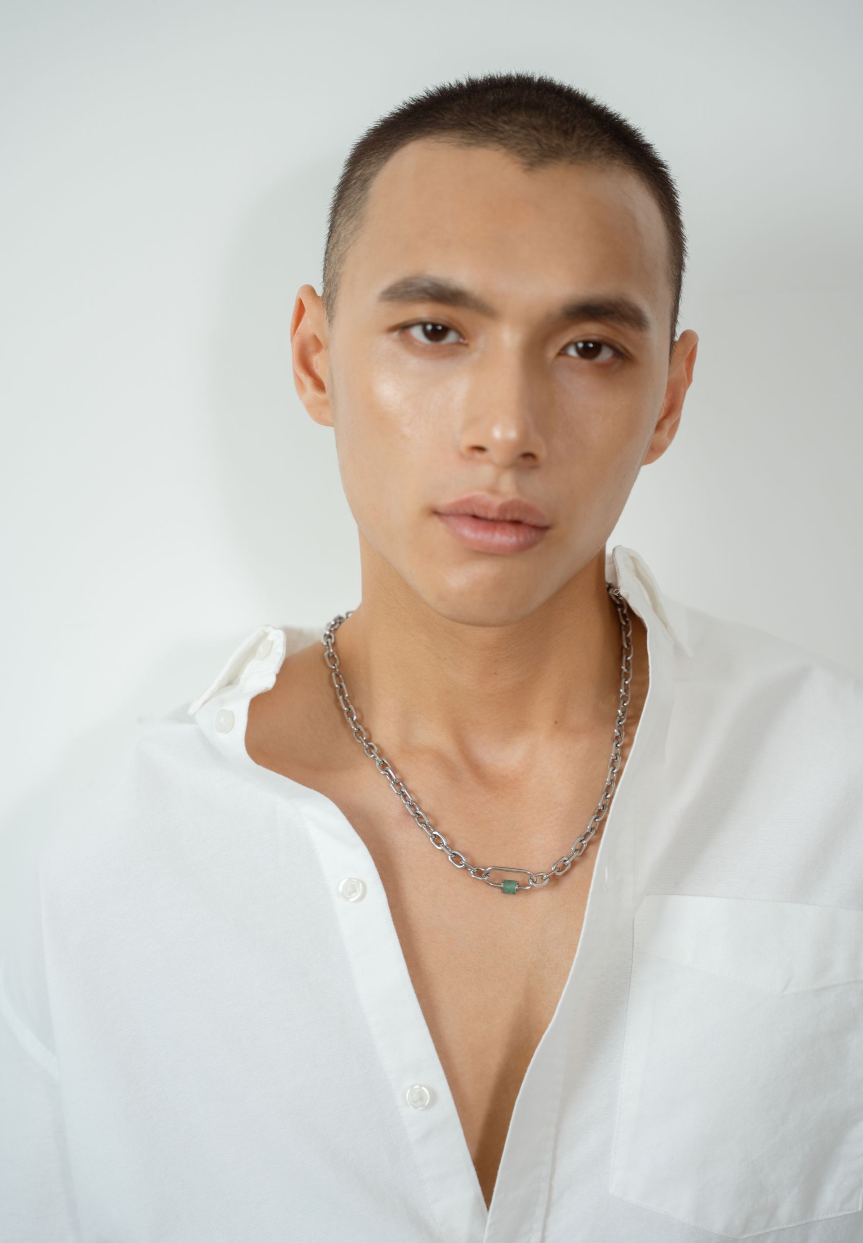 Aurea Aventurine Jade Chain Silver Necklace