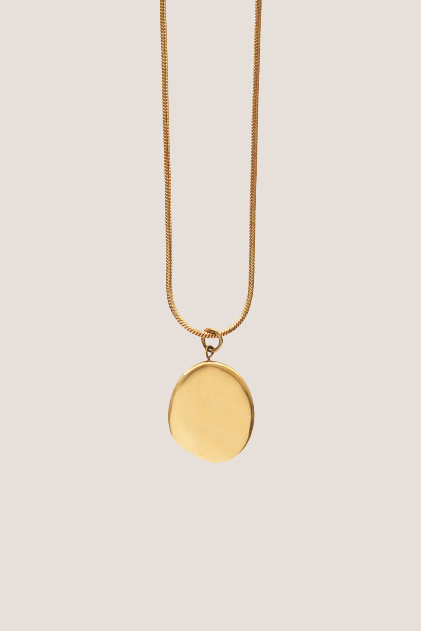 Aurum Pendant Rounded Snake Gold Chain Necklace
