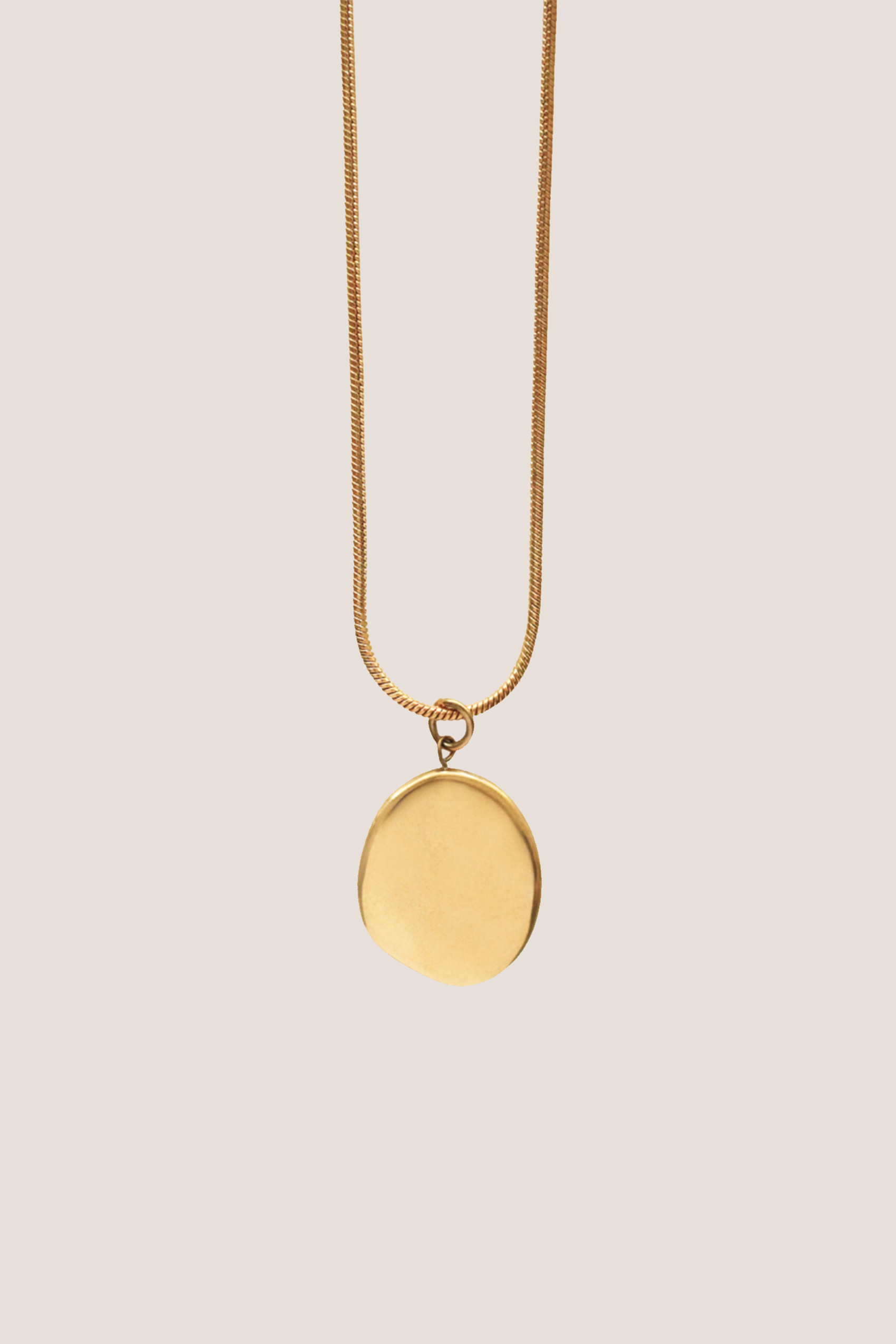 Aurum Pendant Rounded Snake Gold Chain Necklace