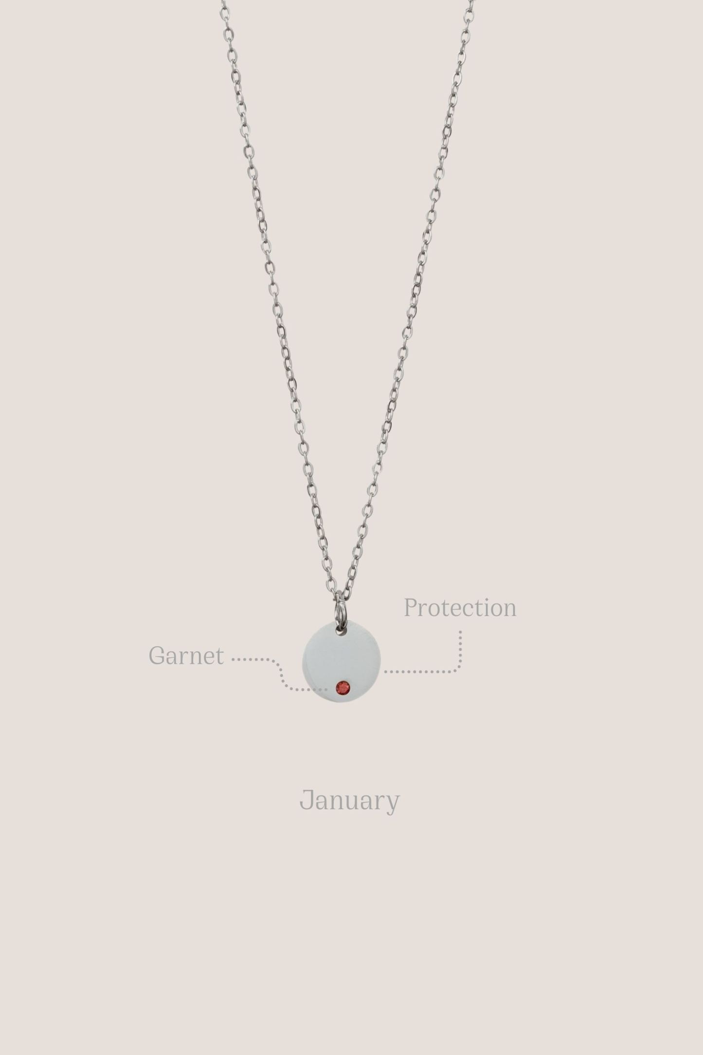 Buy Birthstone Pendant Silver Chain Necklace | Gung Jewellery