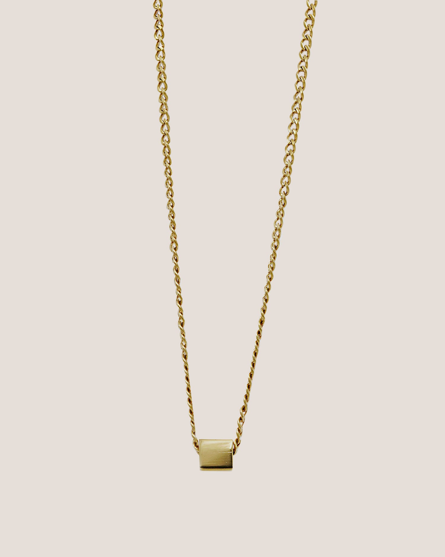 Cube Cuban Link Chain Gold Necklace