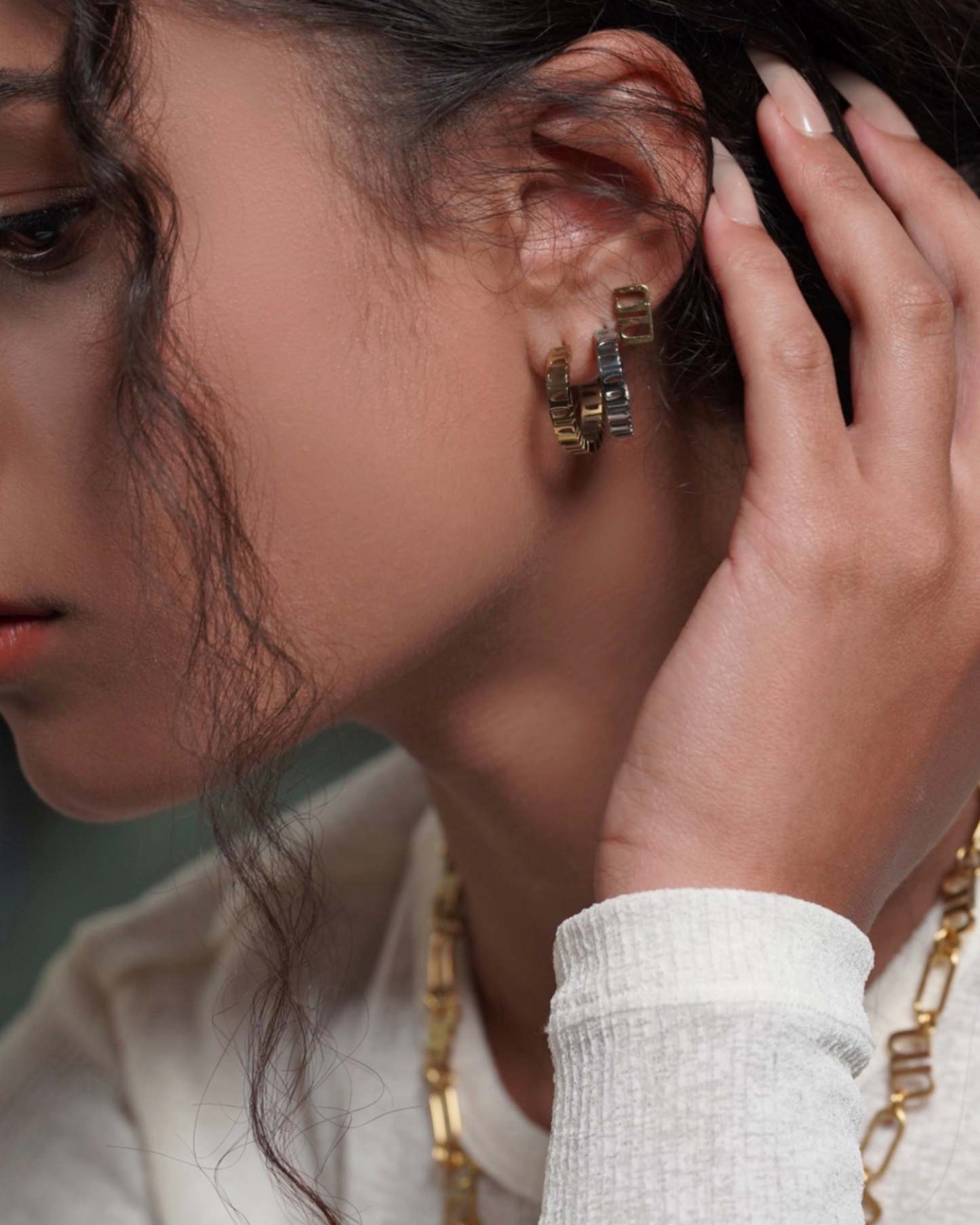 Gung Iconic Gold Hoop Earrings