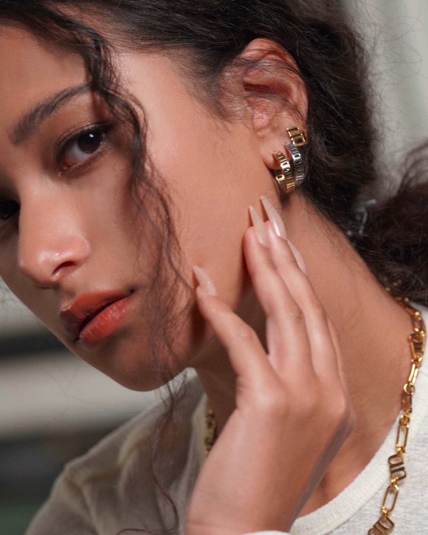 Gung Iconic Gold Stud Earrings