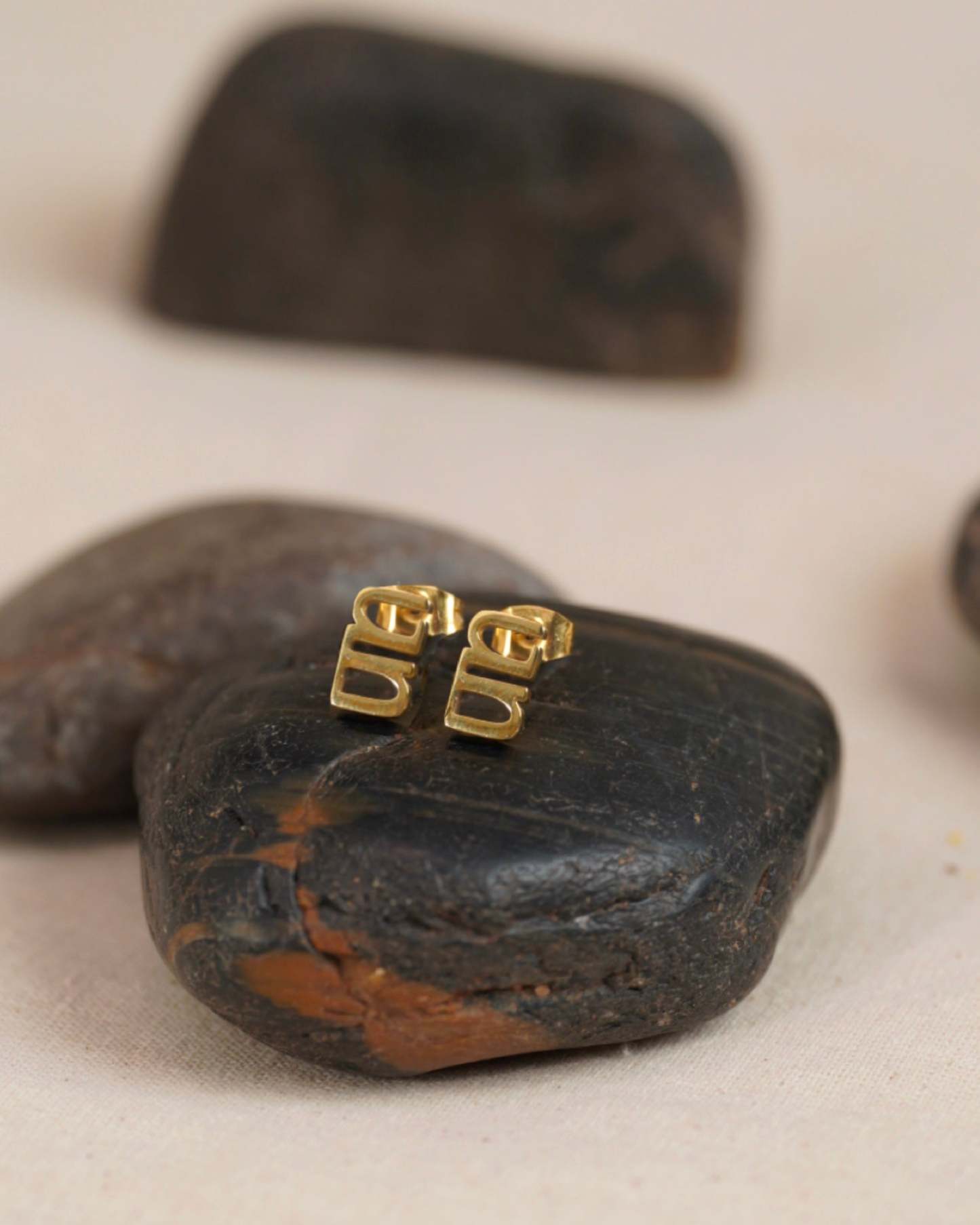 Gung Iconic Gold Stud Earrings