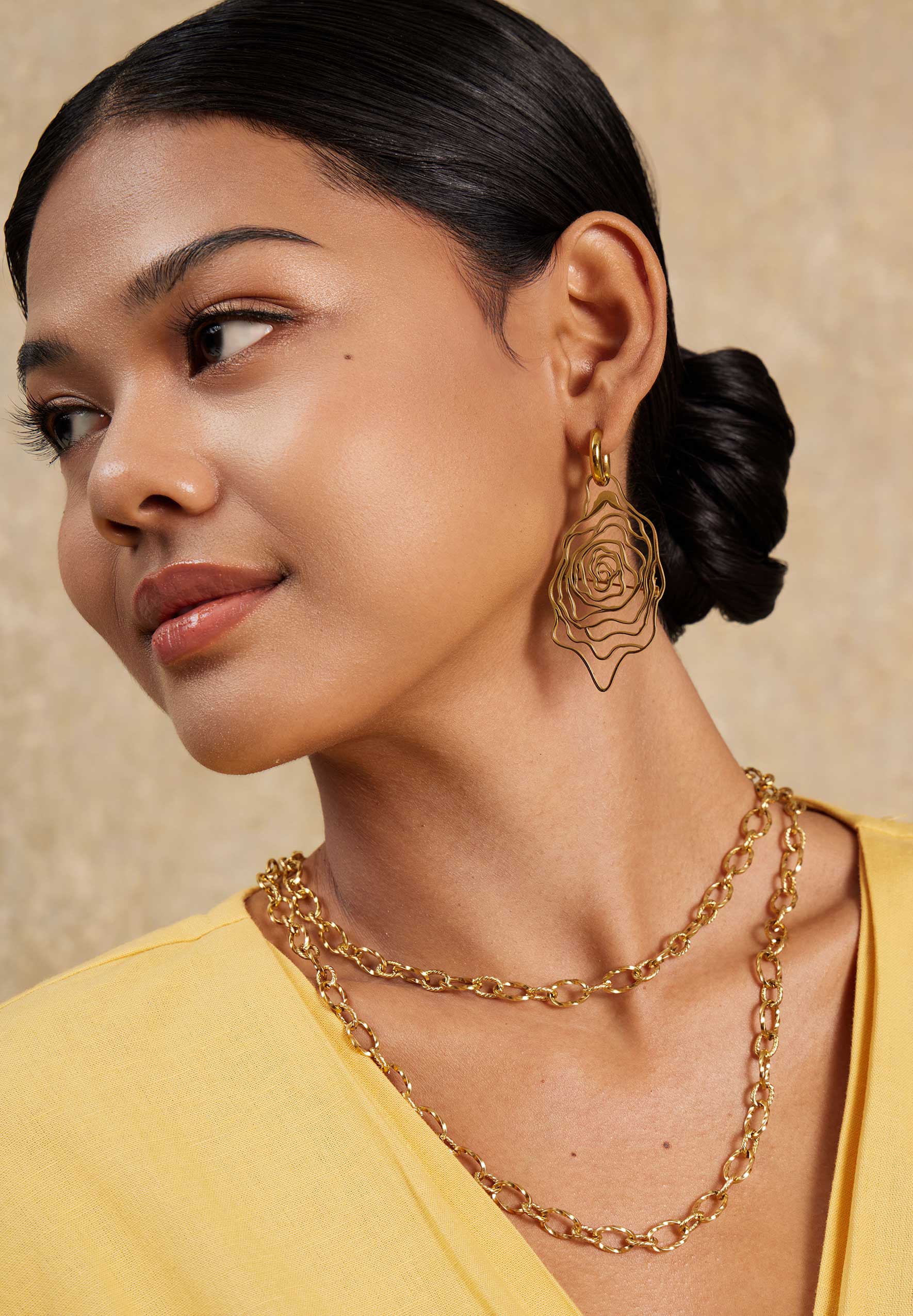 Dawn Gold Chain Belt Necklace 