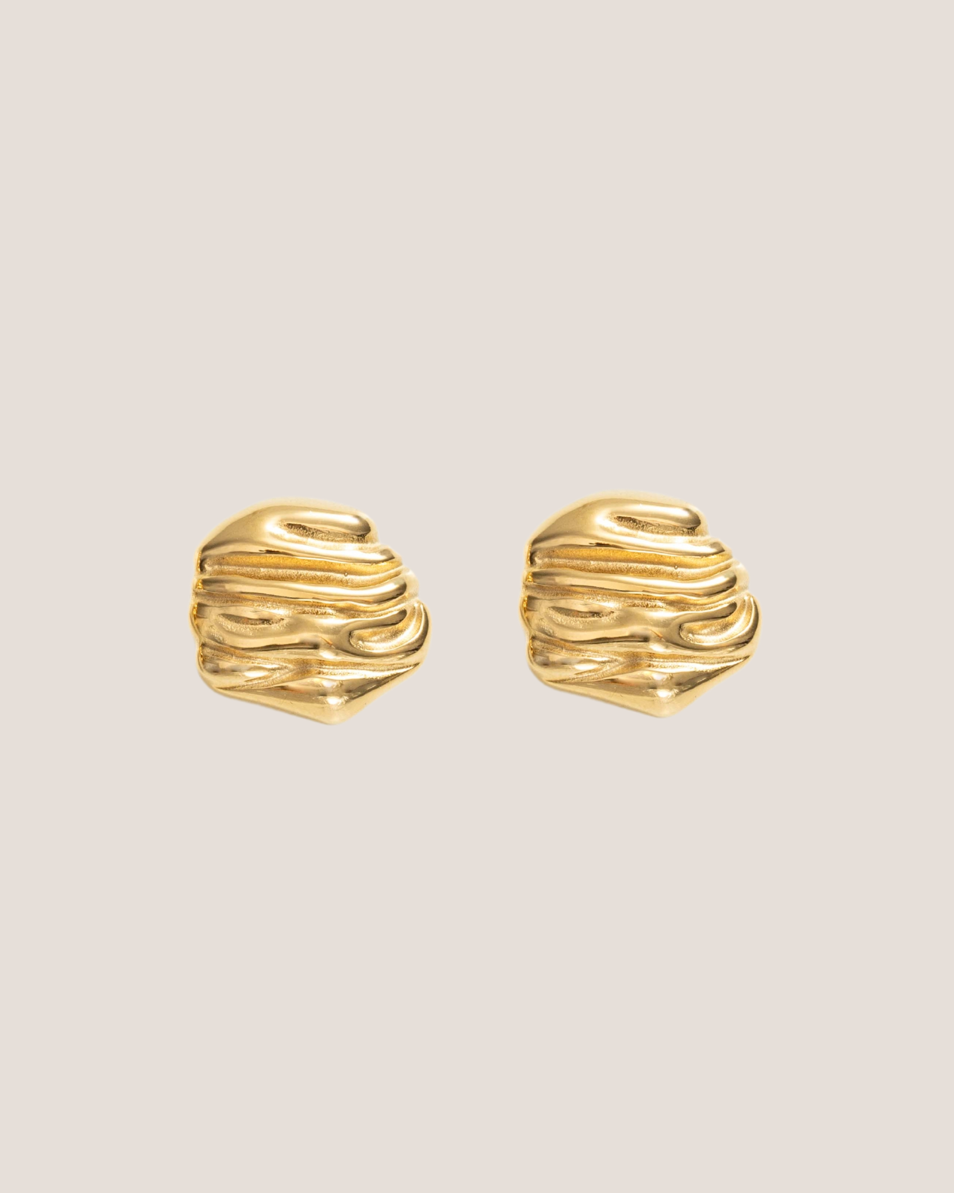 Dome Gold Earrings