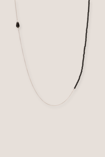Flow Long Layer Silver Necklace