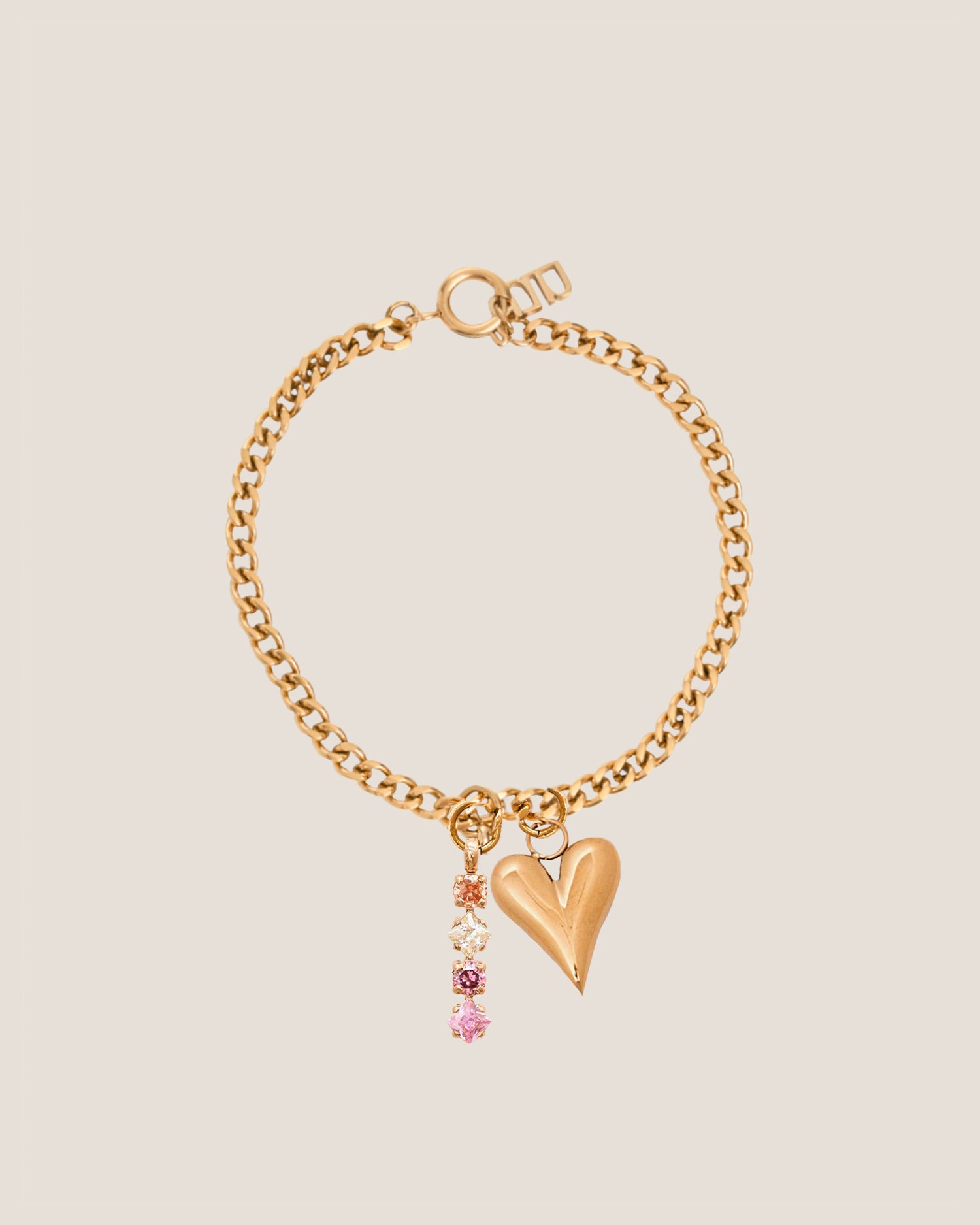 Fond Gold Curb Chain Bracelet