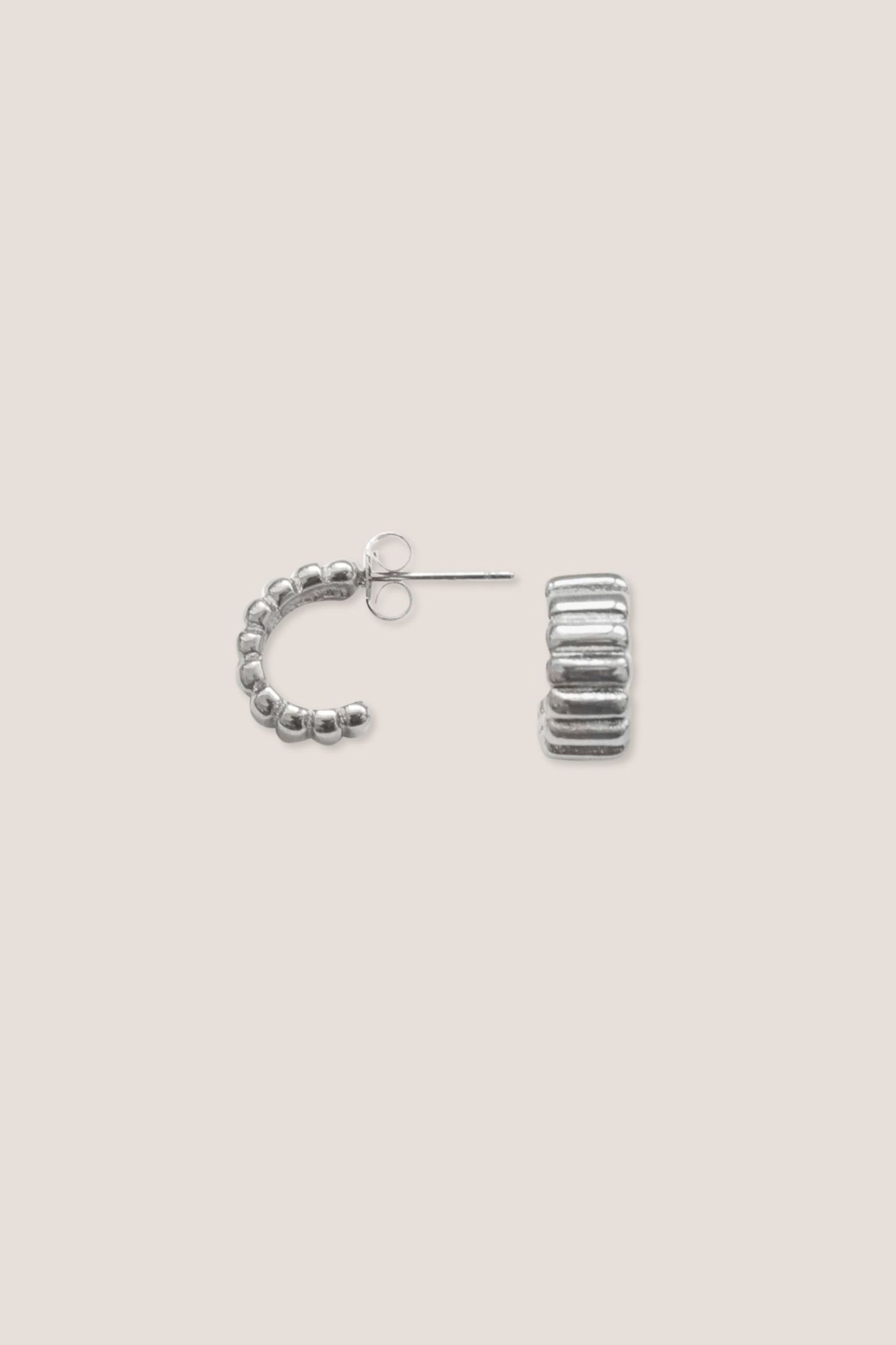 Gaia Silver Hoop Earrings