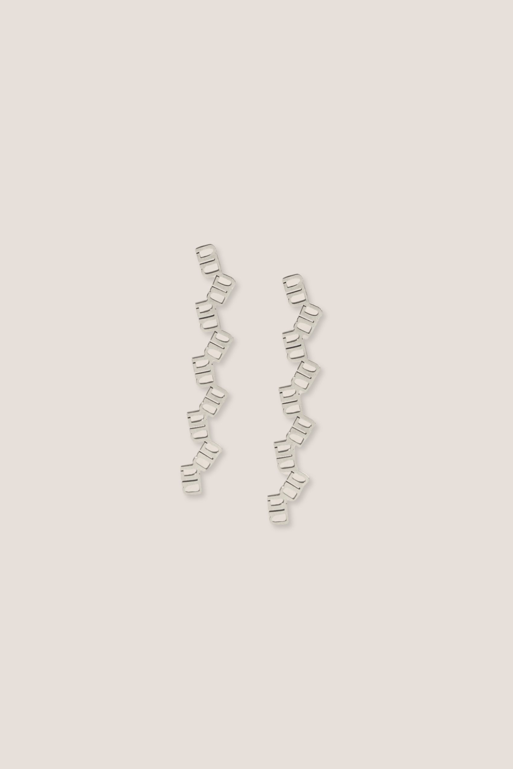 Gung Iconic Cascade Silver Earrings