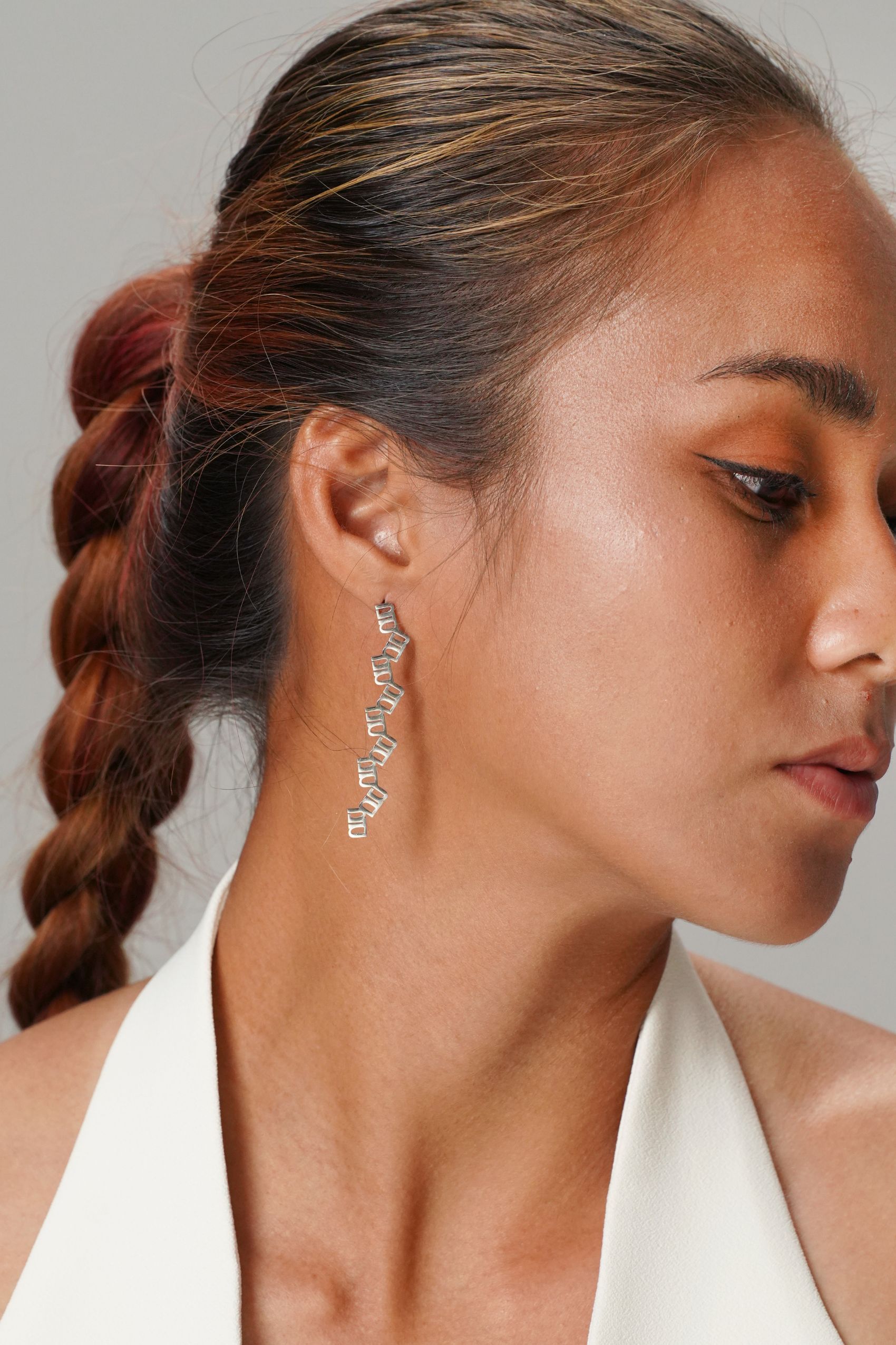 Gung Iconic Cascade Silver Earrings