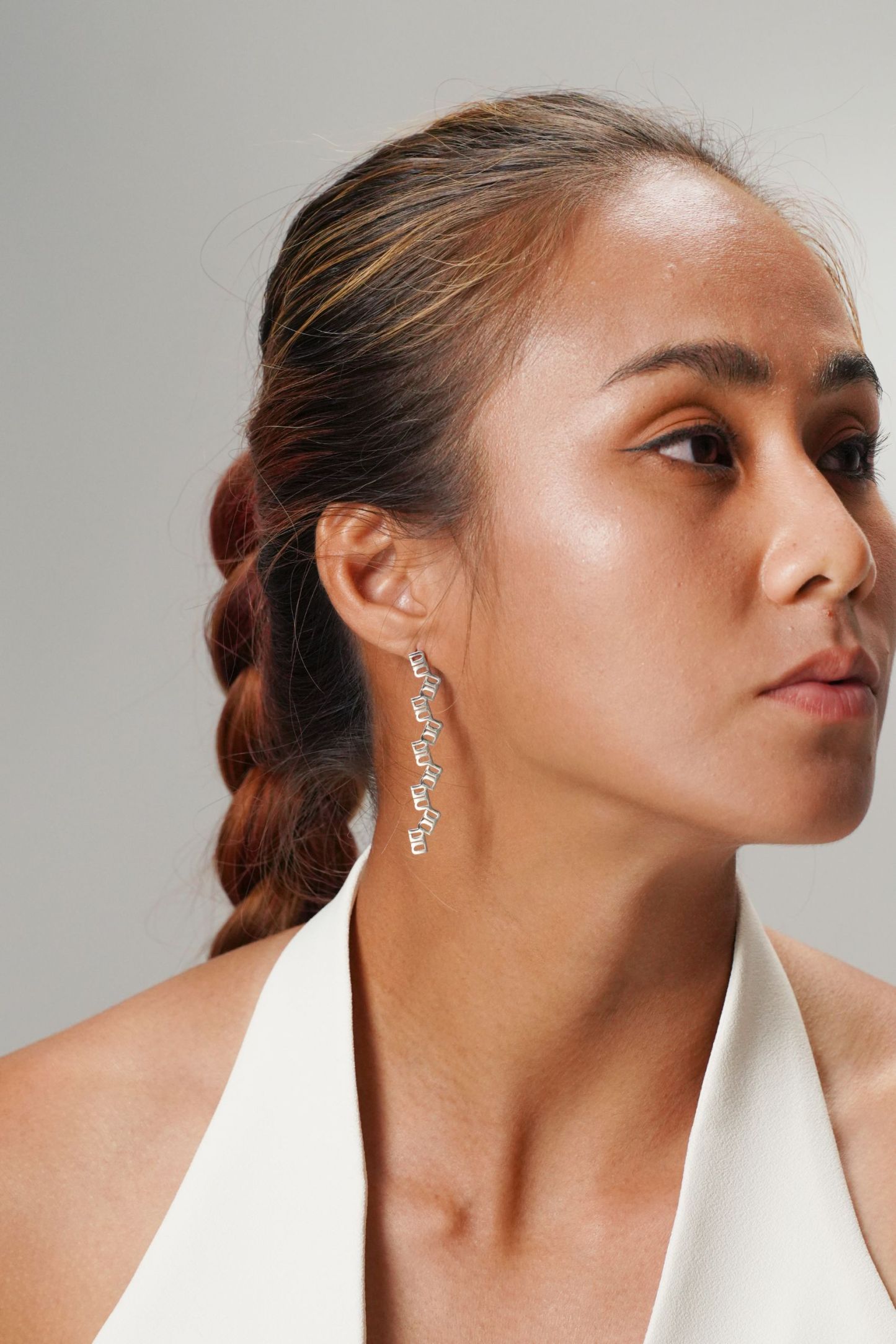 Gung Iconic Cascade Silver Earrings