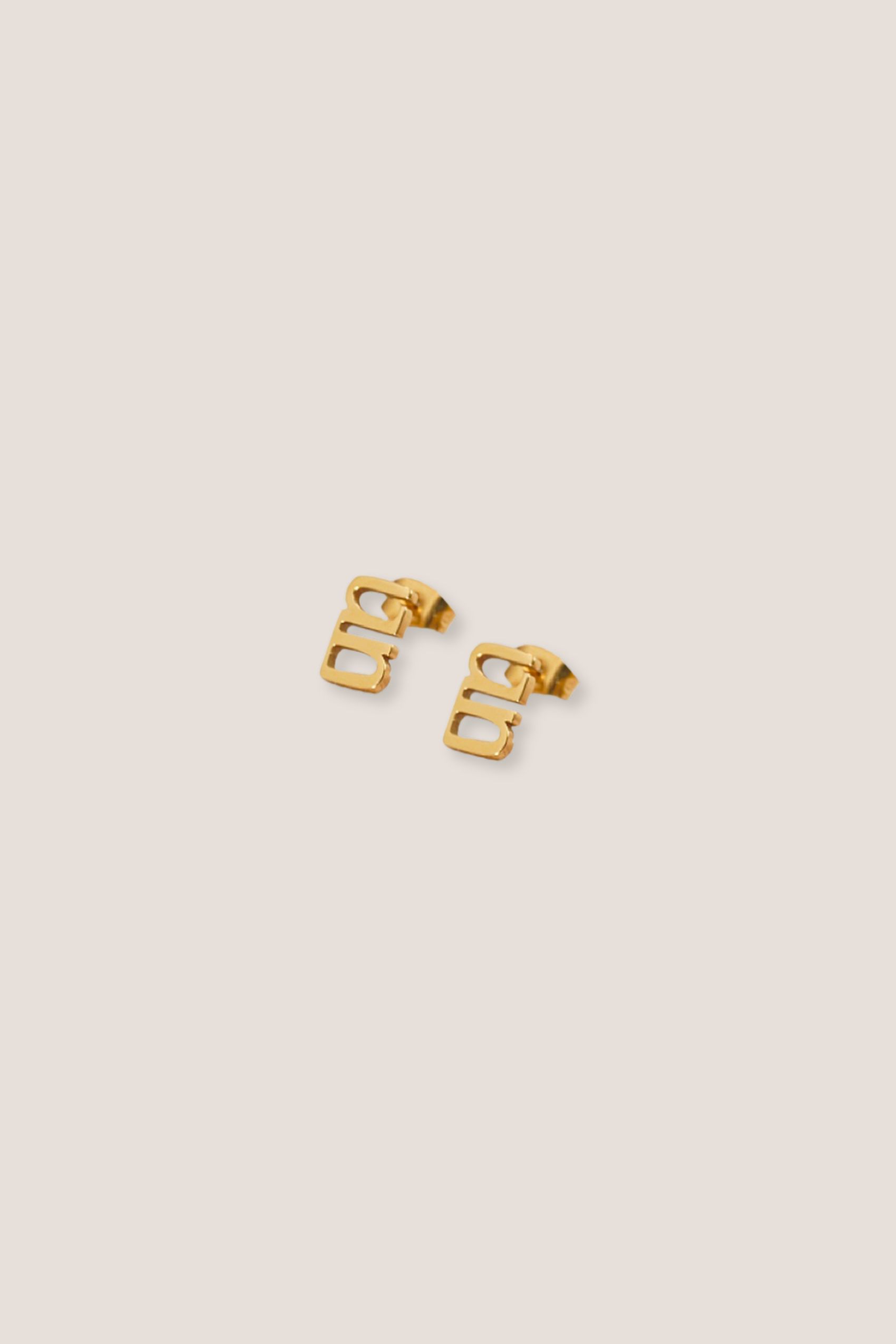 Gung Iconic Gold Stud Earrings