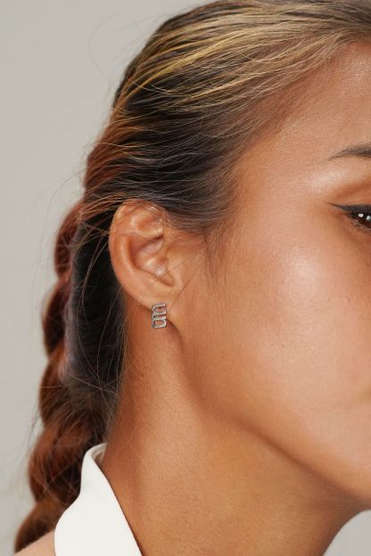 Gung Iconic Silver Stud Earrings