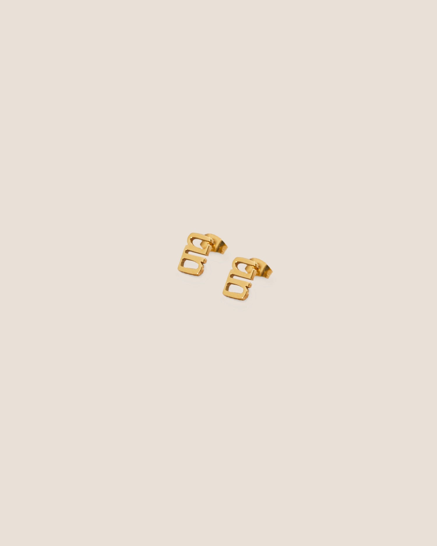 Gung Iconic Gold Stud Earrings