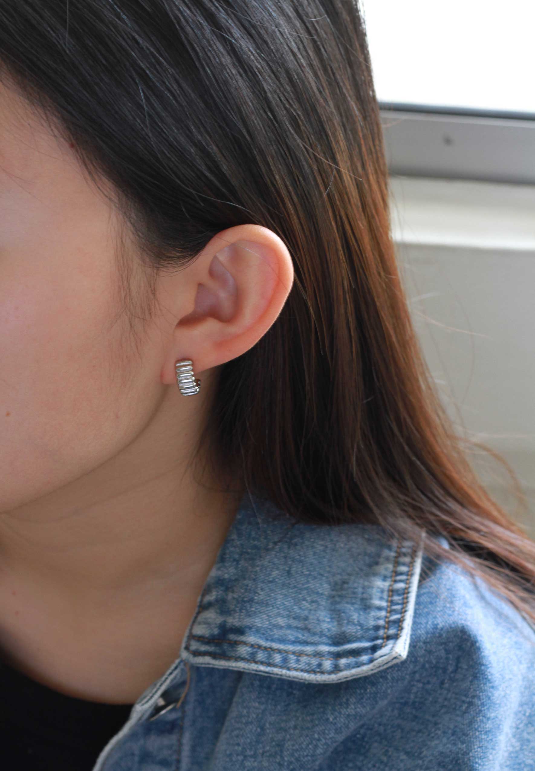 Gaia Silver Hoop Earrings