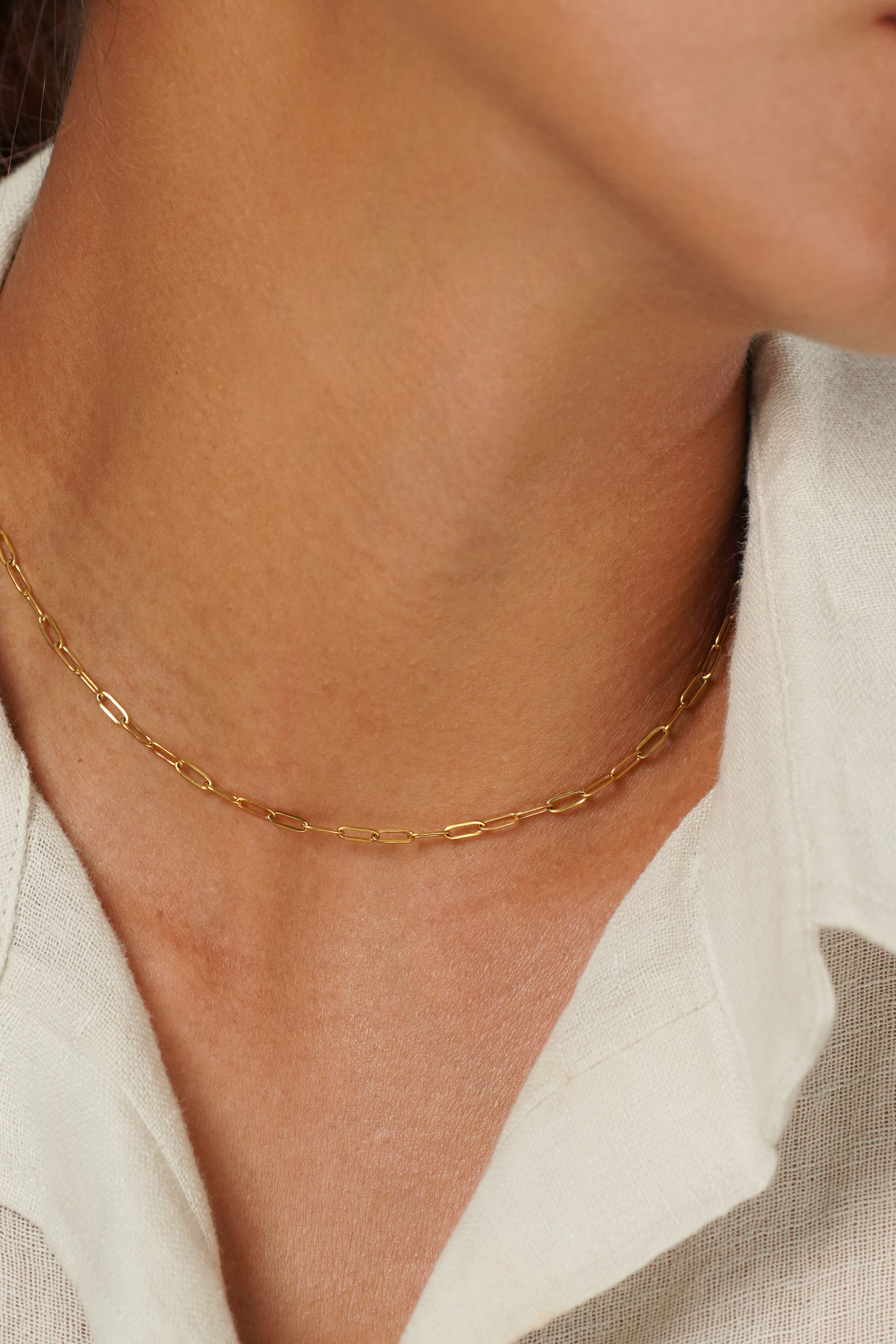 Isla Thin Gold Chain Necklace