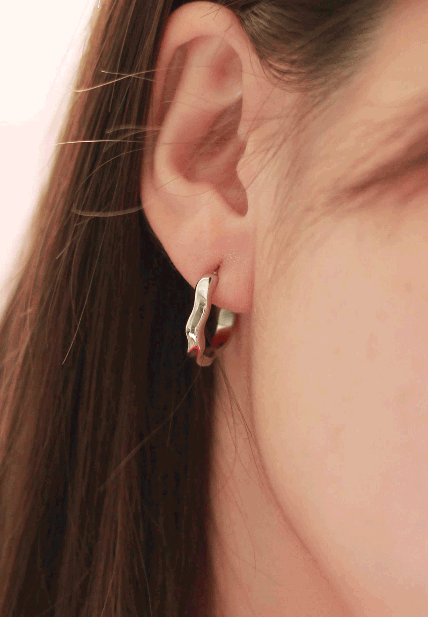 Aurora Irregular Silver Earrings