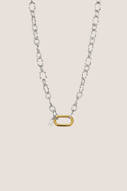 Nue Mixed Metal Silver Necklace