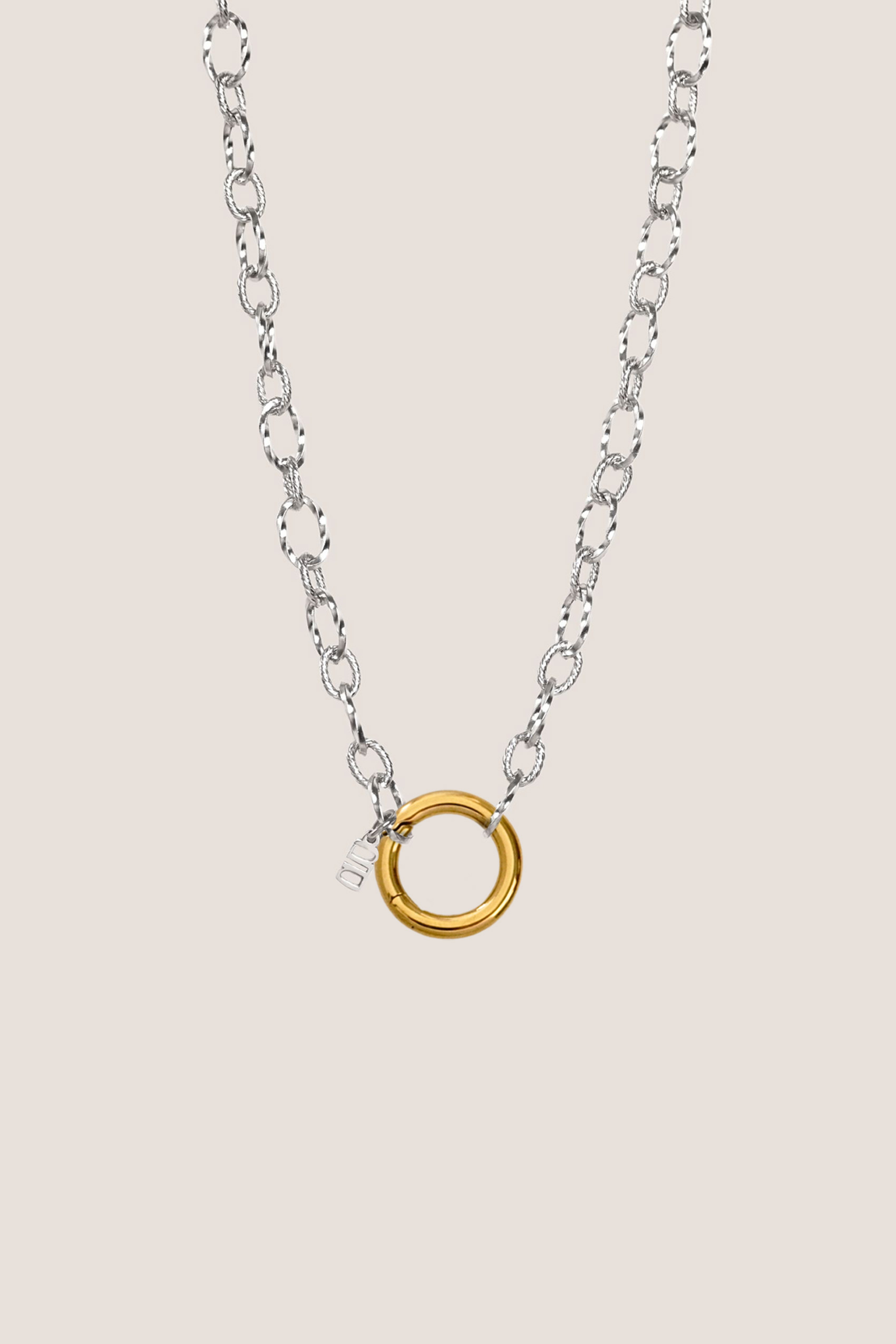 Nue Mixed Metal Silver Necklace