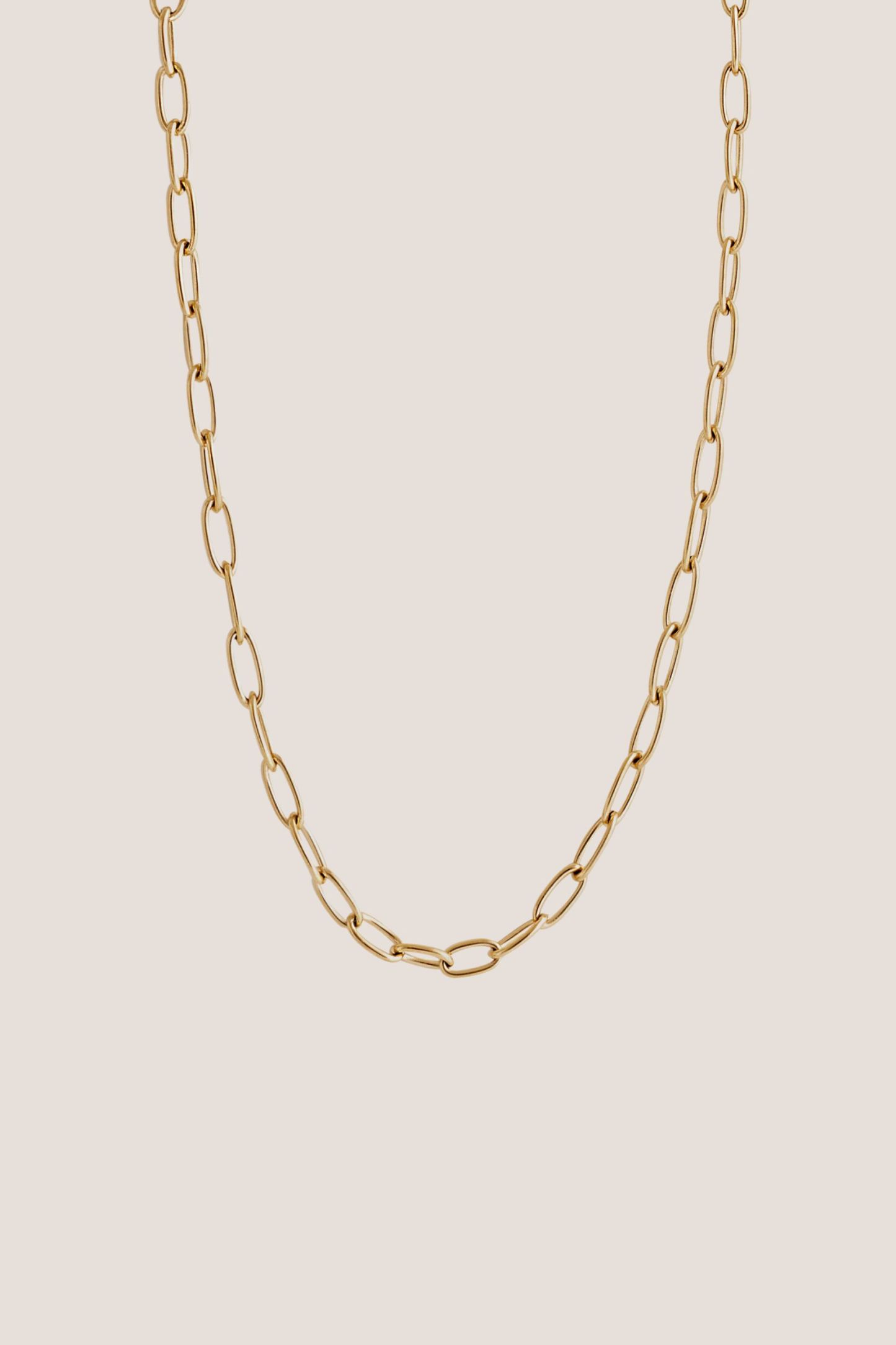 Oval Link Gold Chain Necklace
