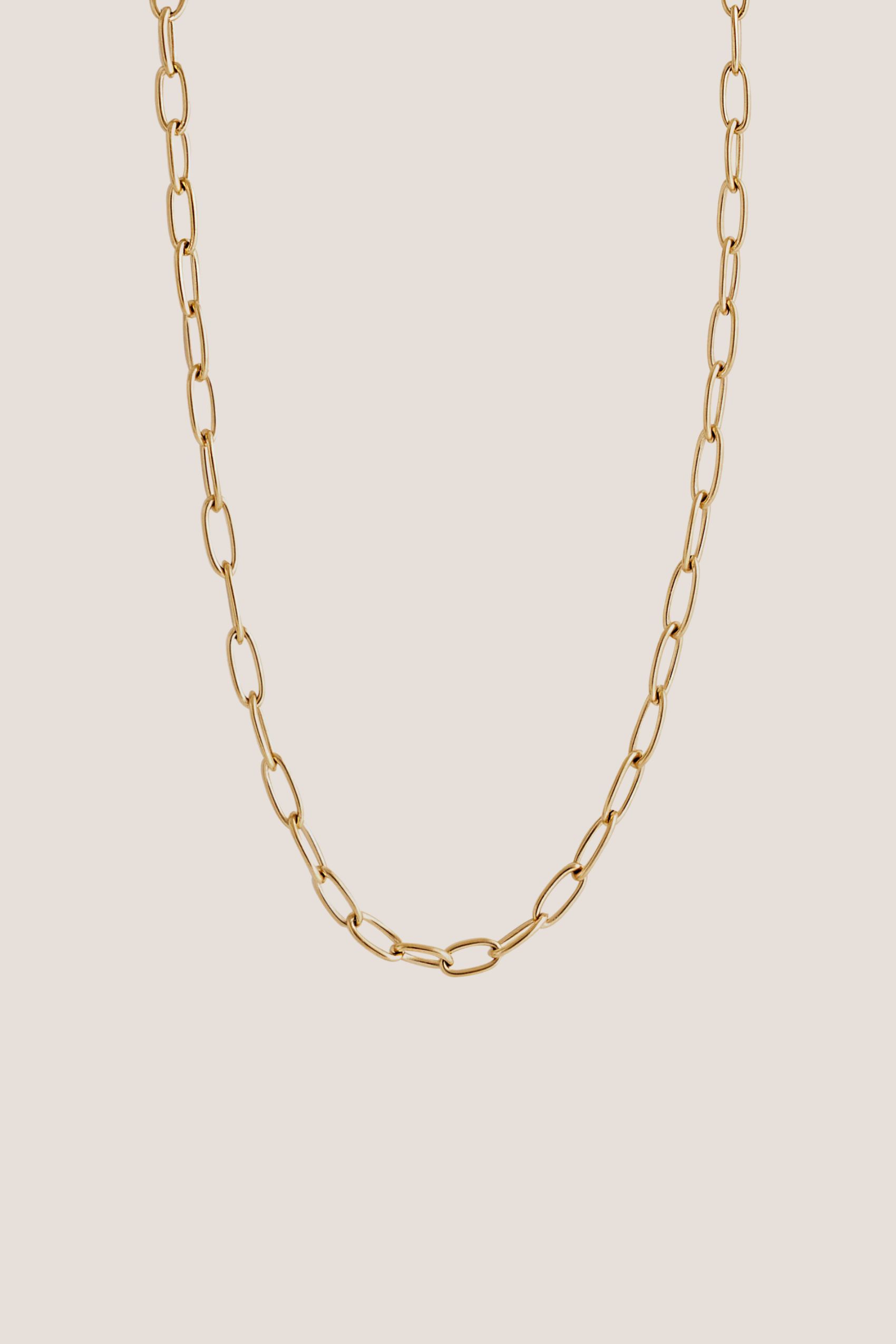 Oval Link Gold Chain Necklace