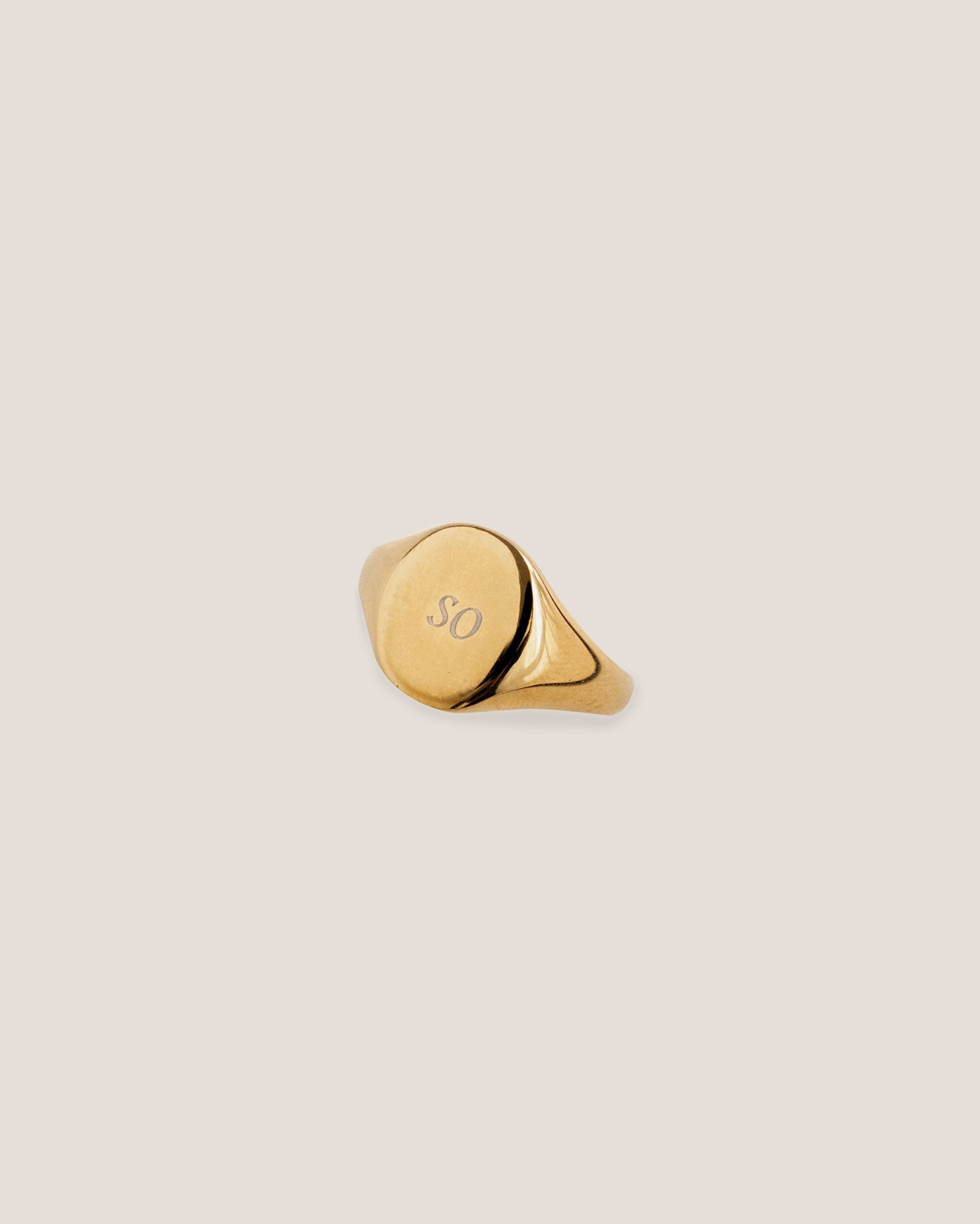 Ovoid Gold Signet Ring