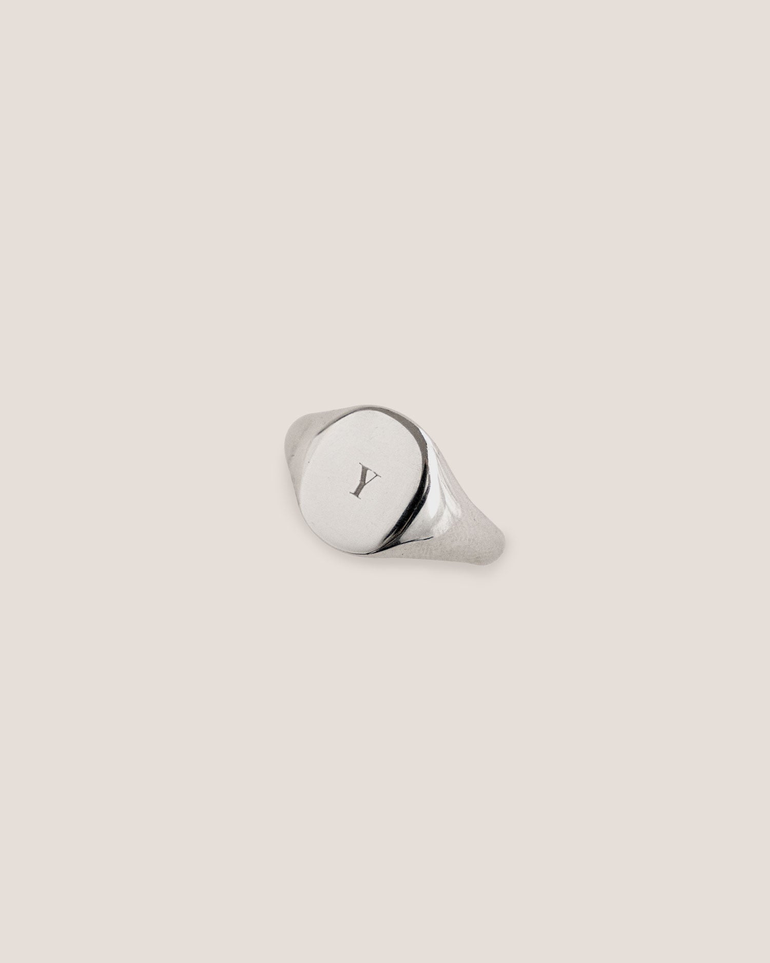 Ovoid Silver Signet Ring
