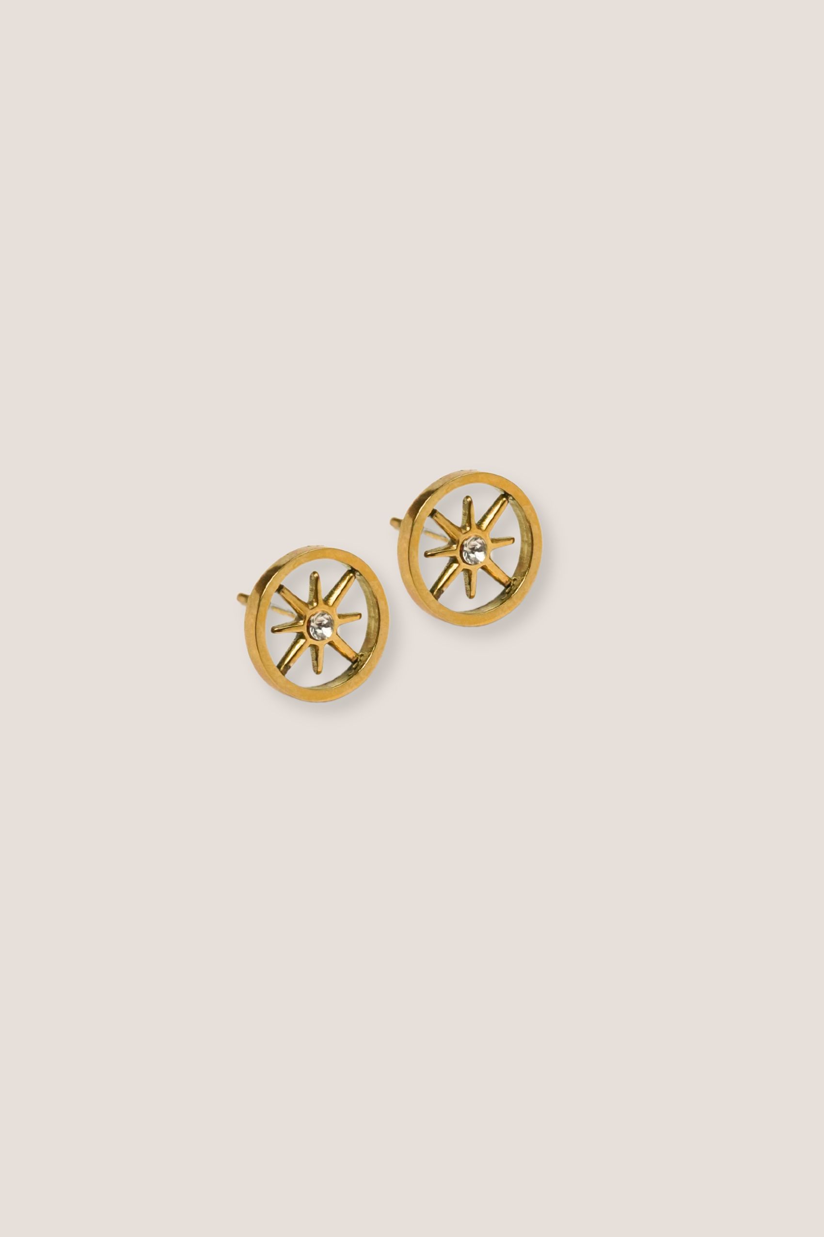 Path Gold Stud Earrings