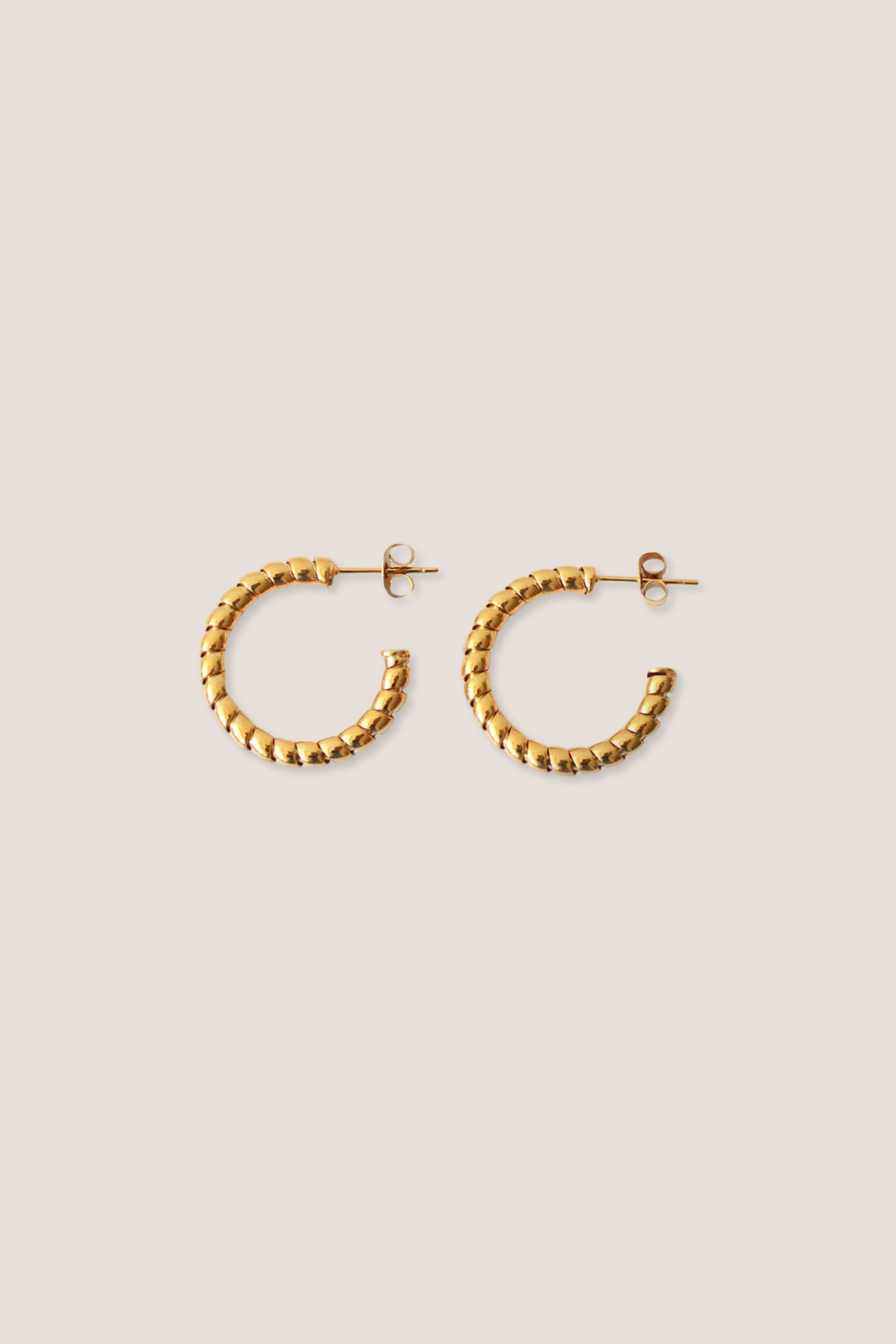 Ray Gold Twist Earrings