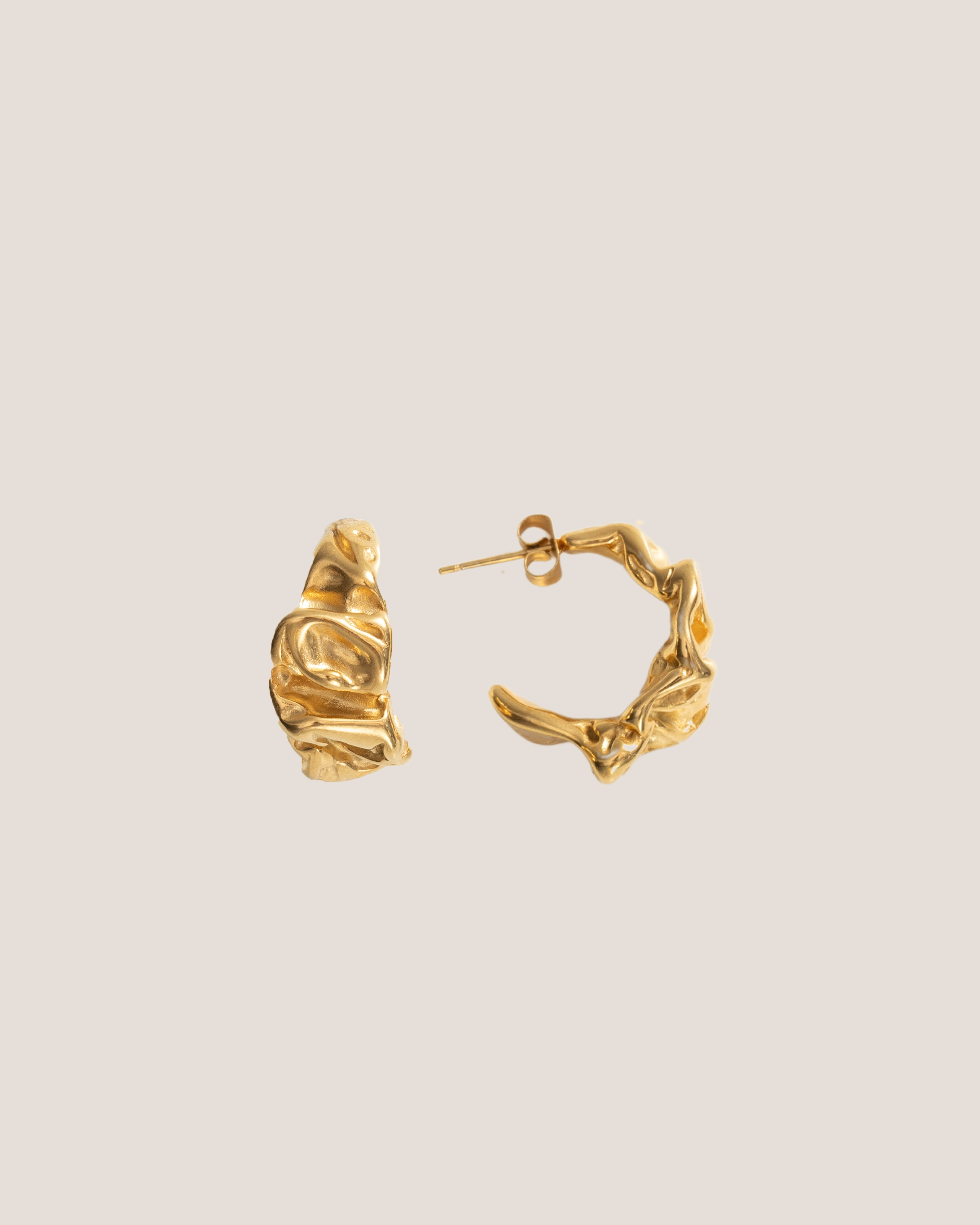 Ridge Gold Earrings
