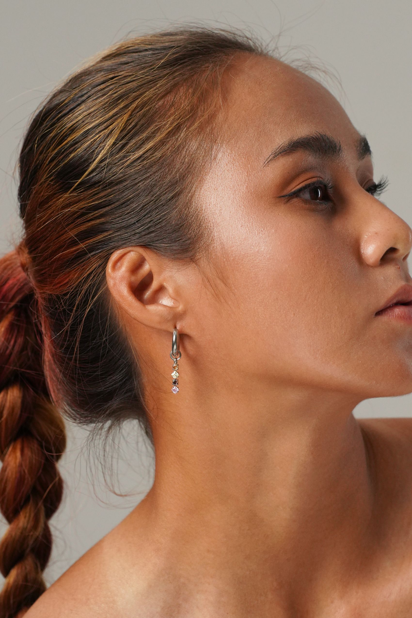 Romantic Mystic Mini Silver Hoop Earrings