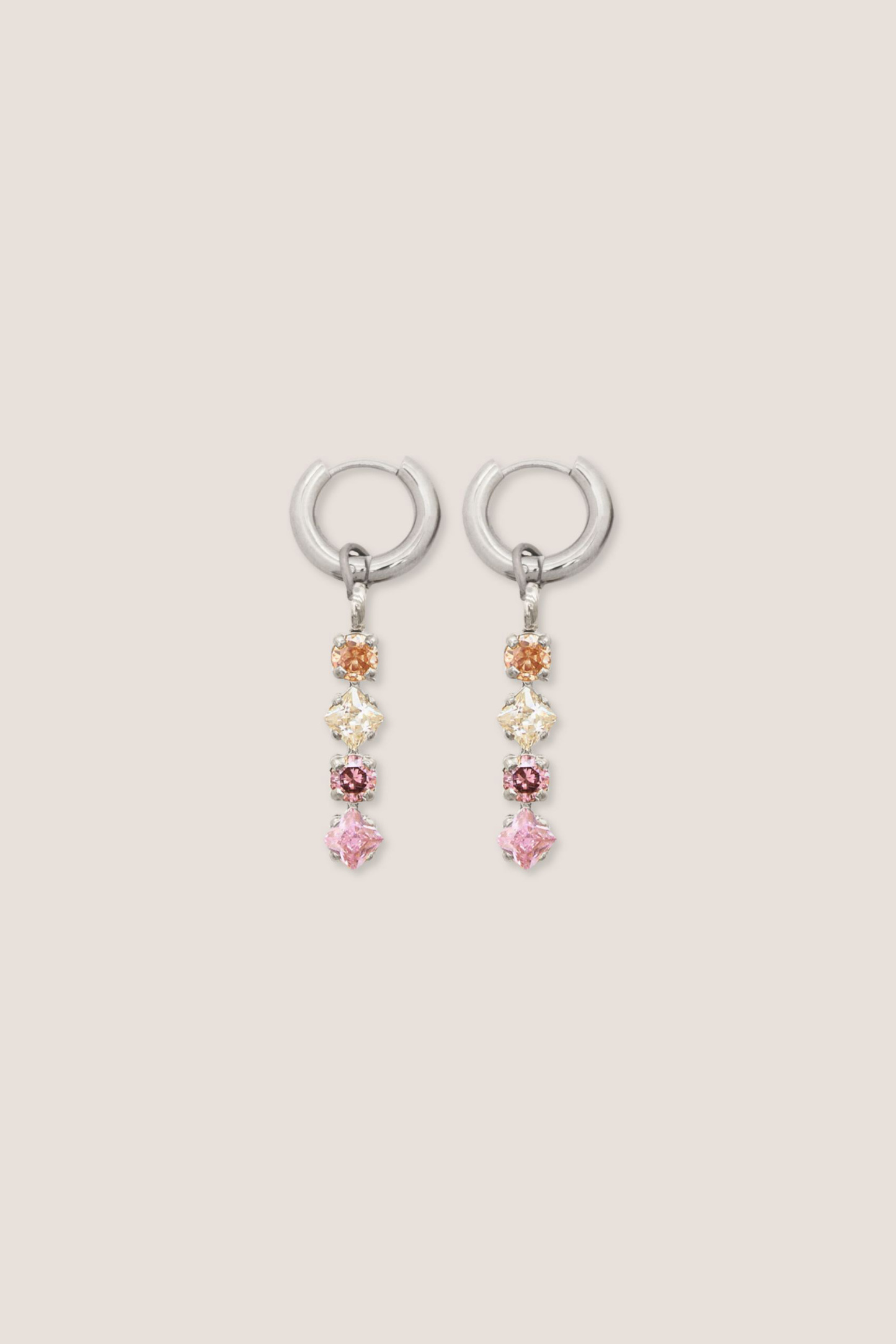 Romantic Mystic Mini Silver Hoop Earrings