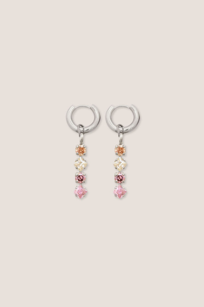Romantic Mystic Mini Silver Hoop Earrings