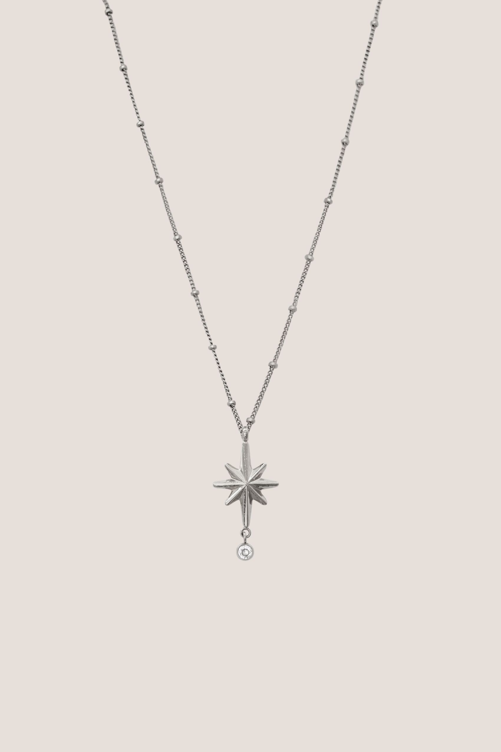 Stardust Silver Chain Pendant Necklace
