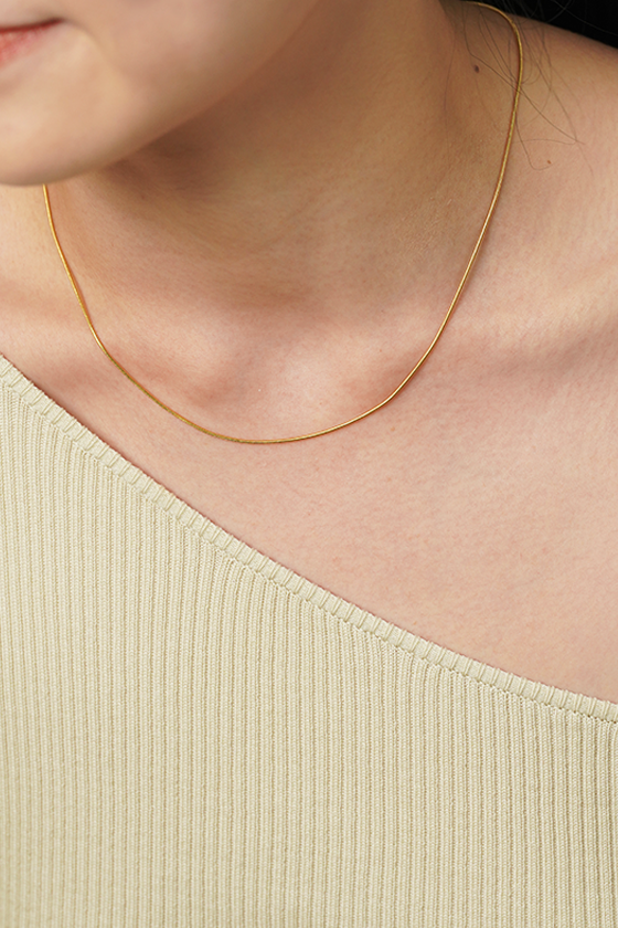 Thin Snake Chain Gold Necklace