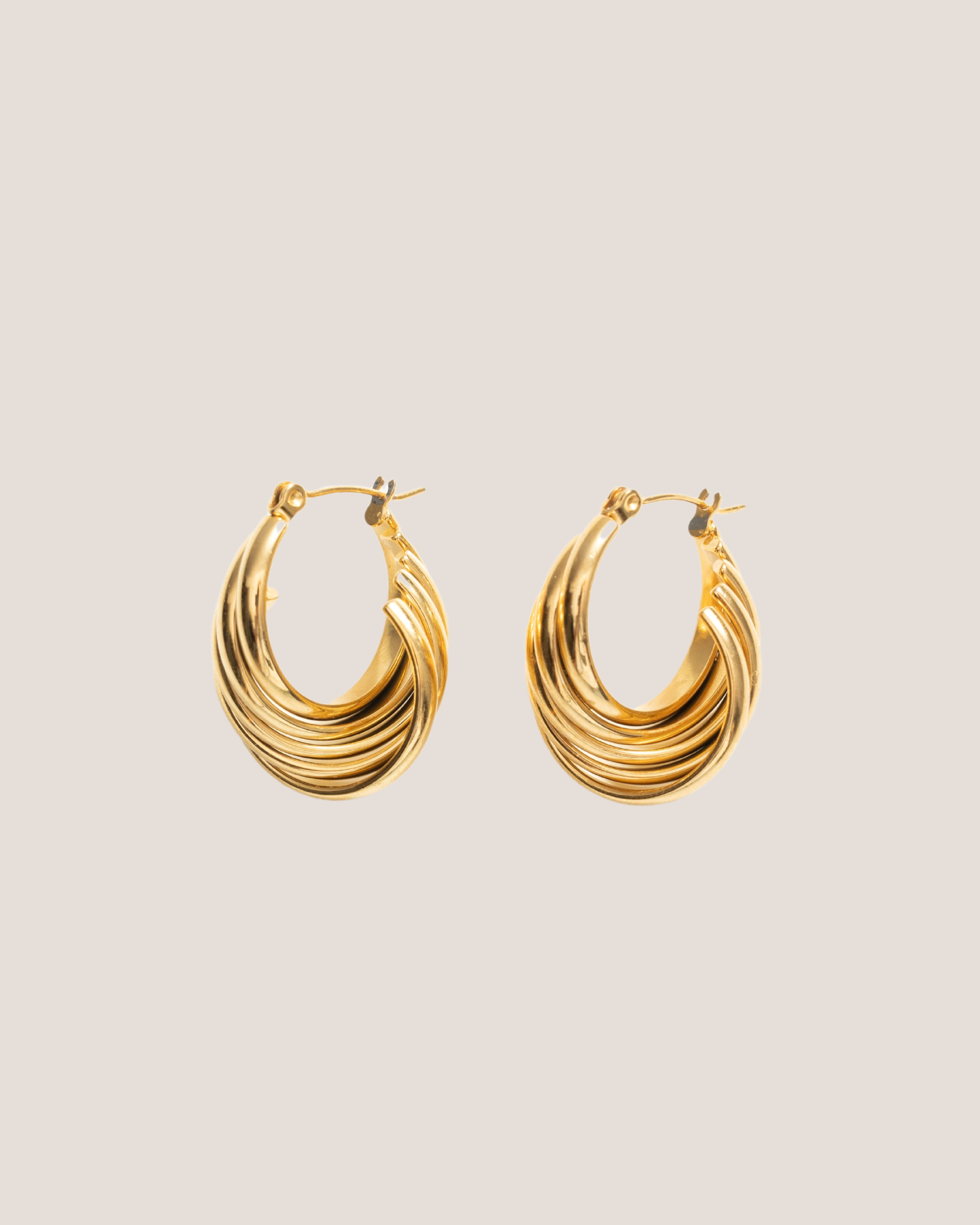 Tidal Gold Hoop Earrings