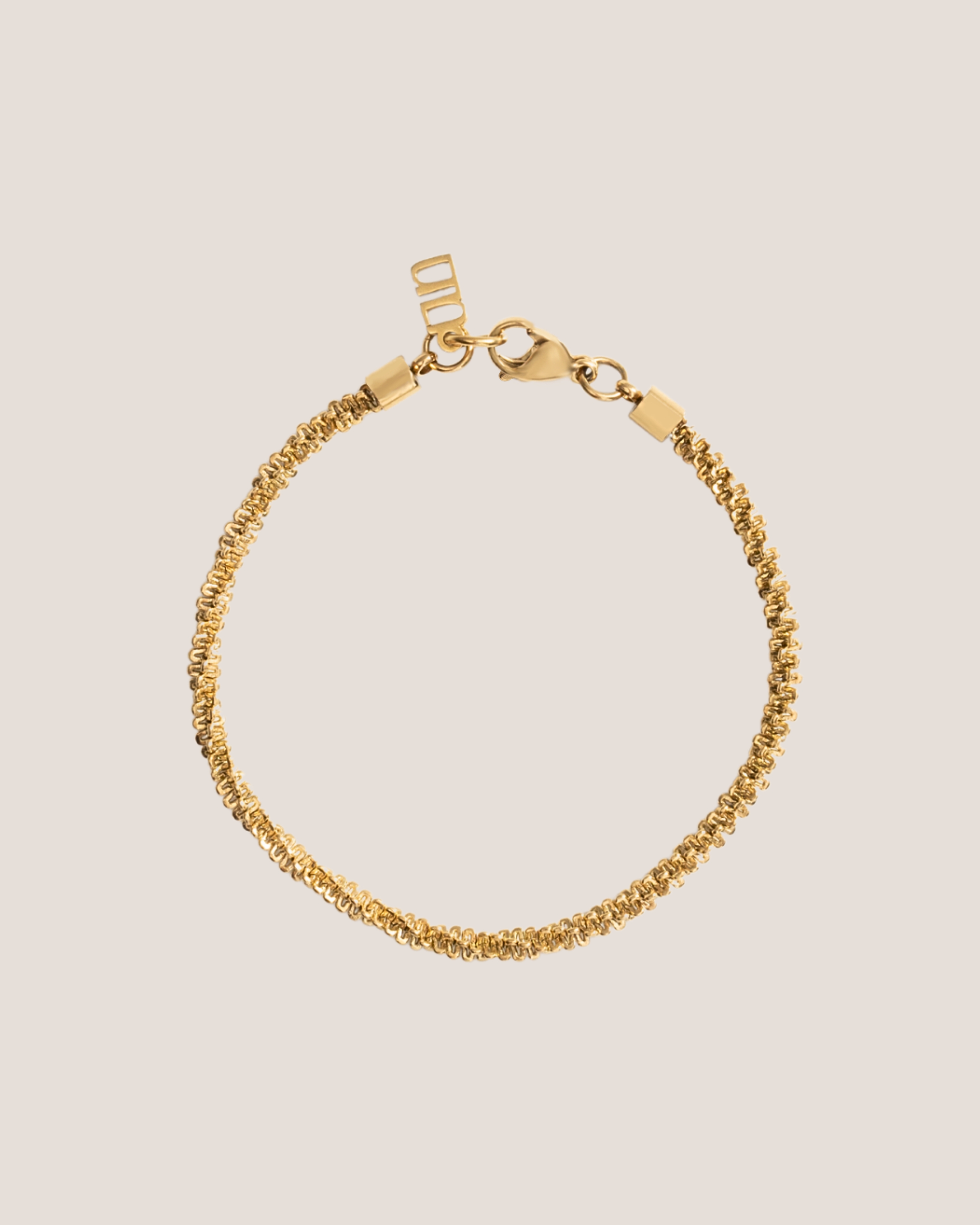 Tweed Gold Chain Bracelet