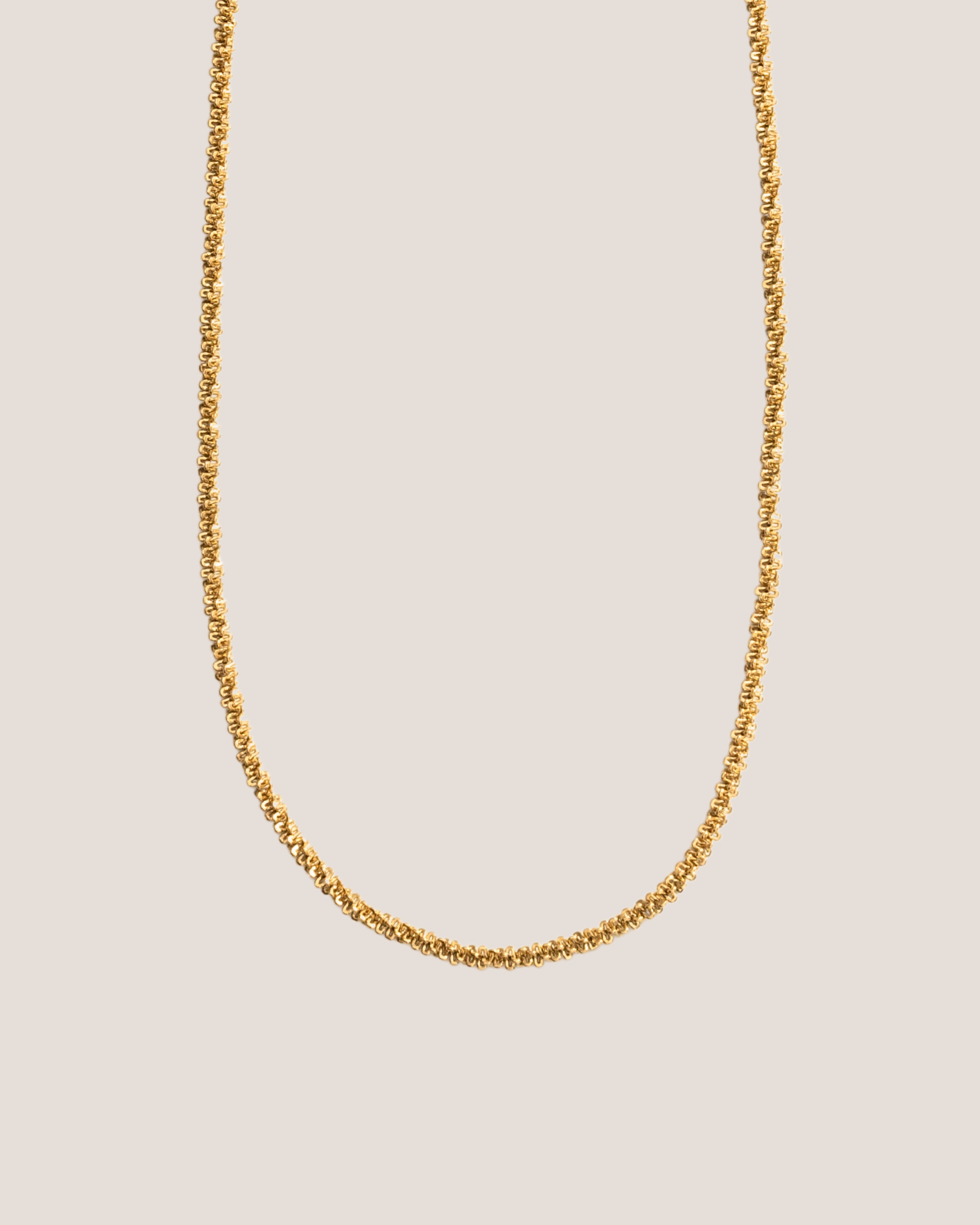 Tweed Gold Chain Necklace
