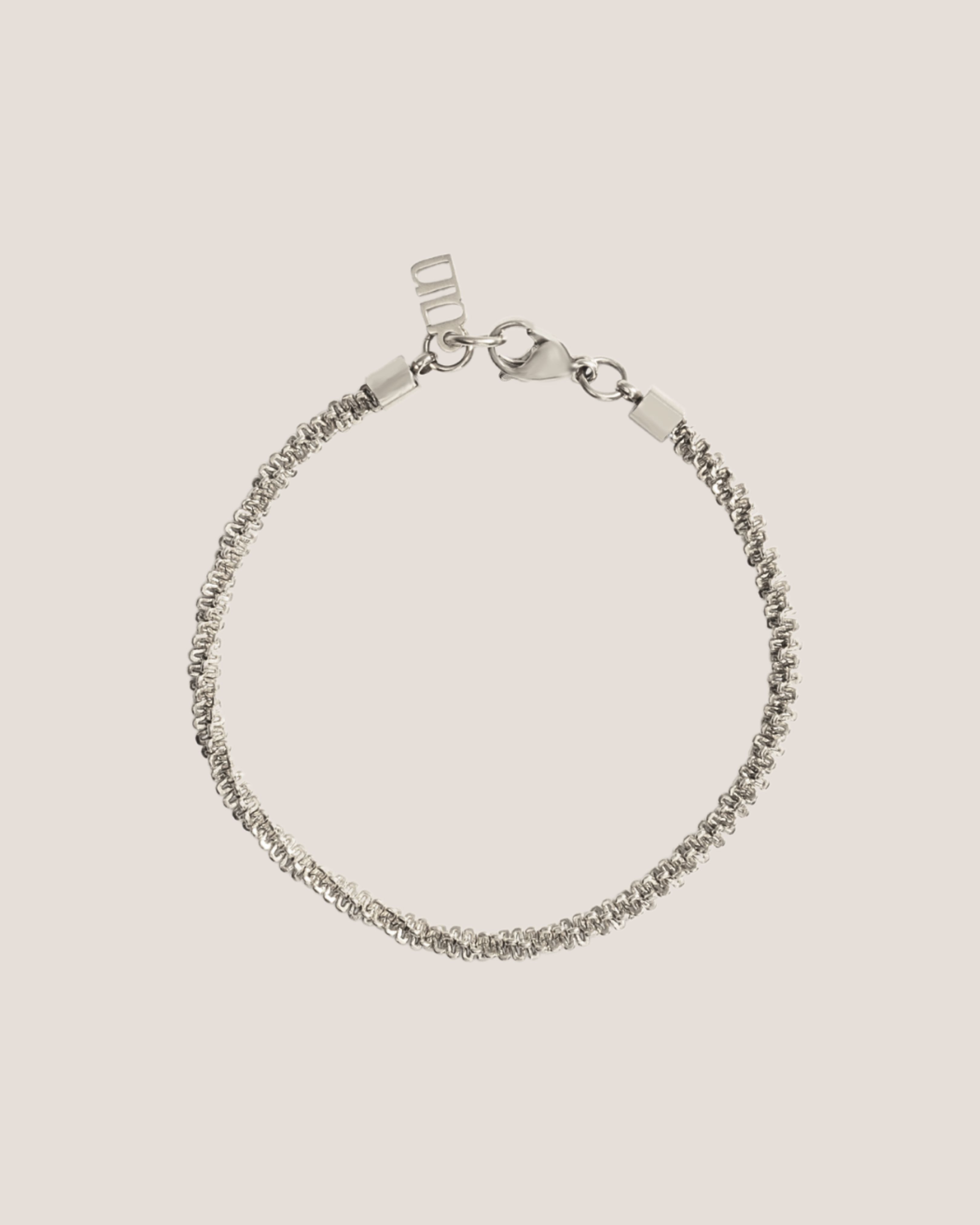 Tweed Silver Chain Bracelet