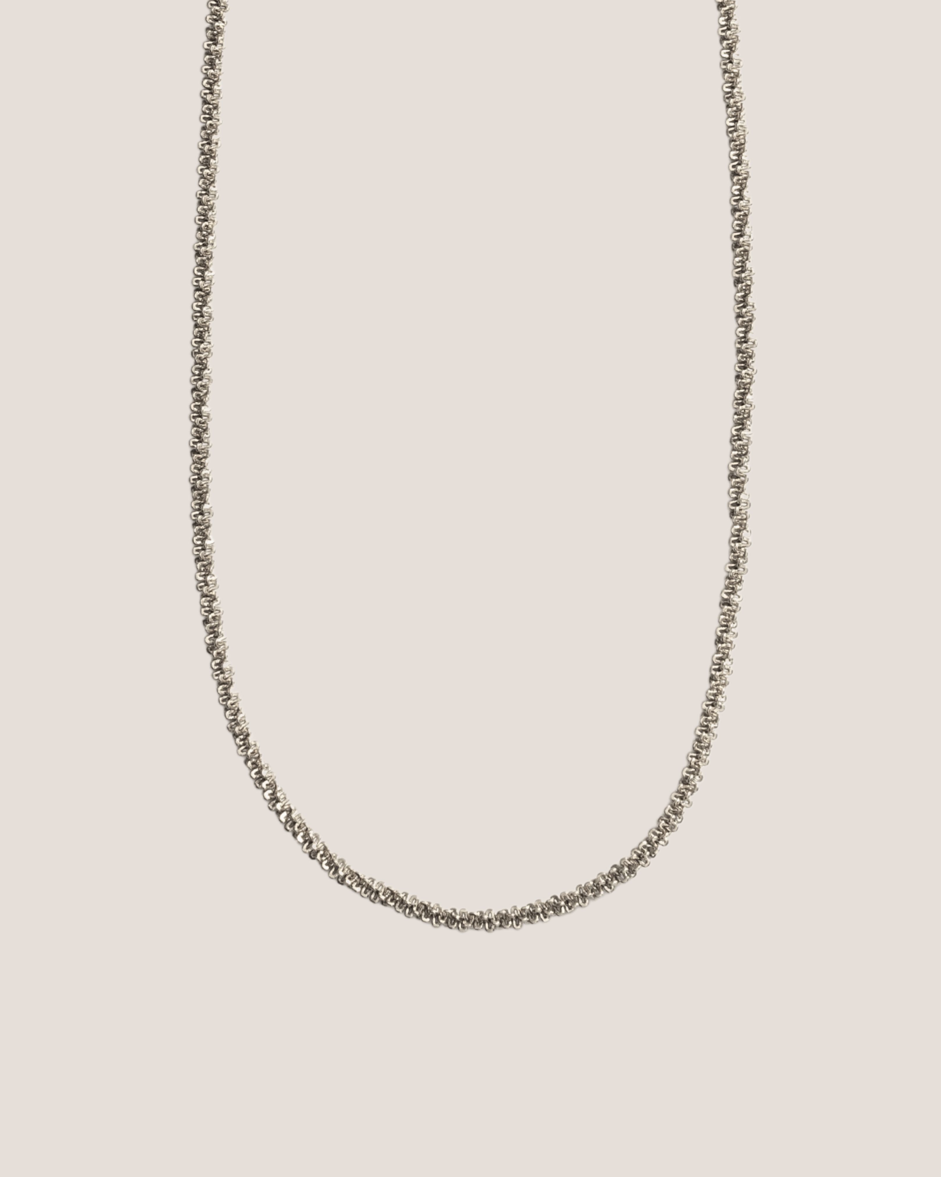 Tweed Silver Chain Necklace