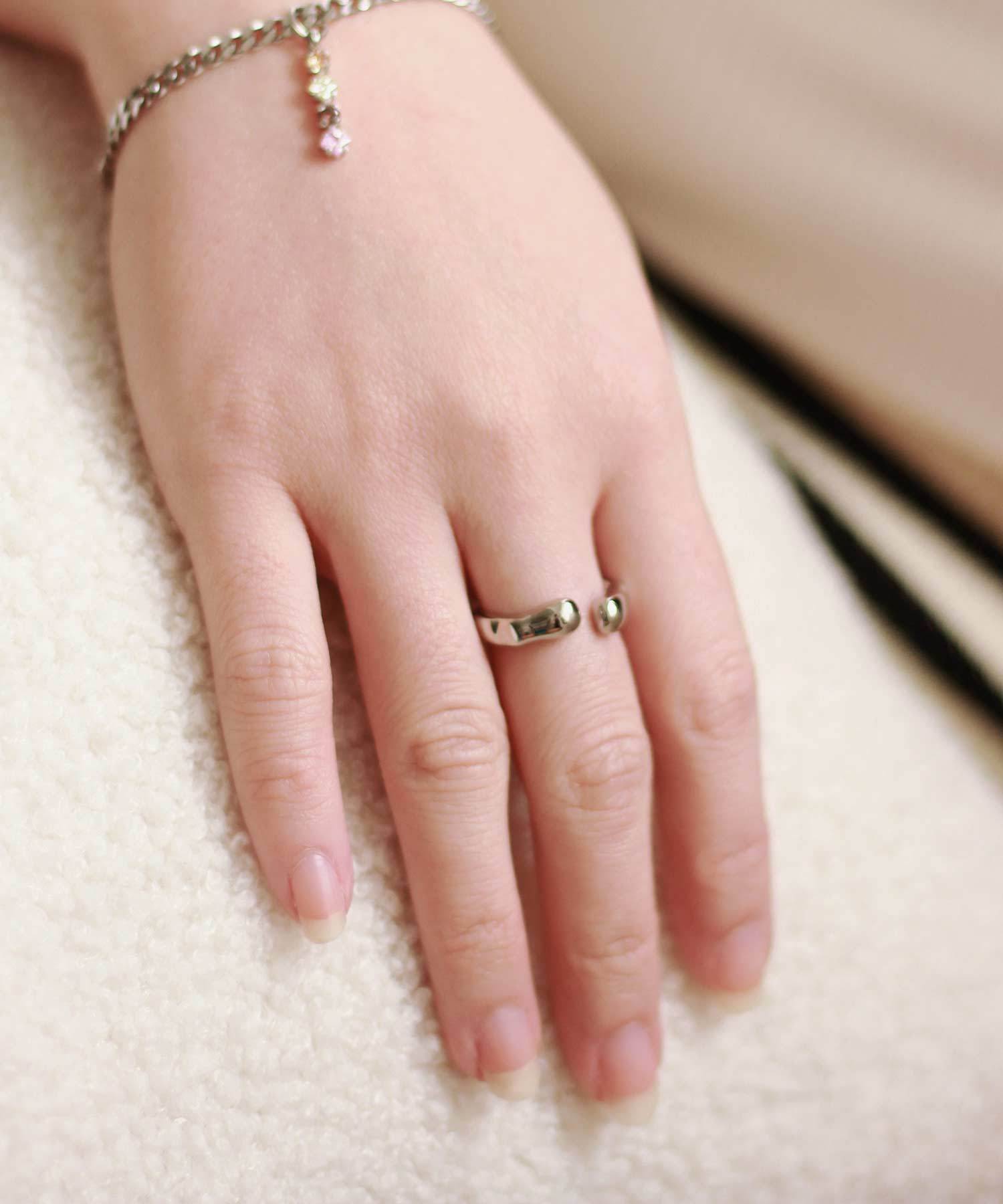 Aurora Irregular Silver Ring