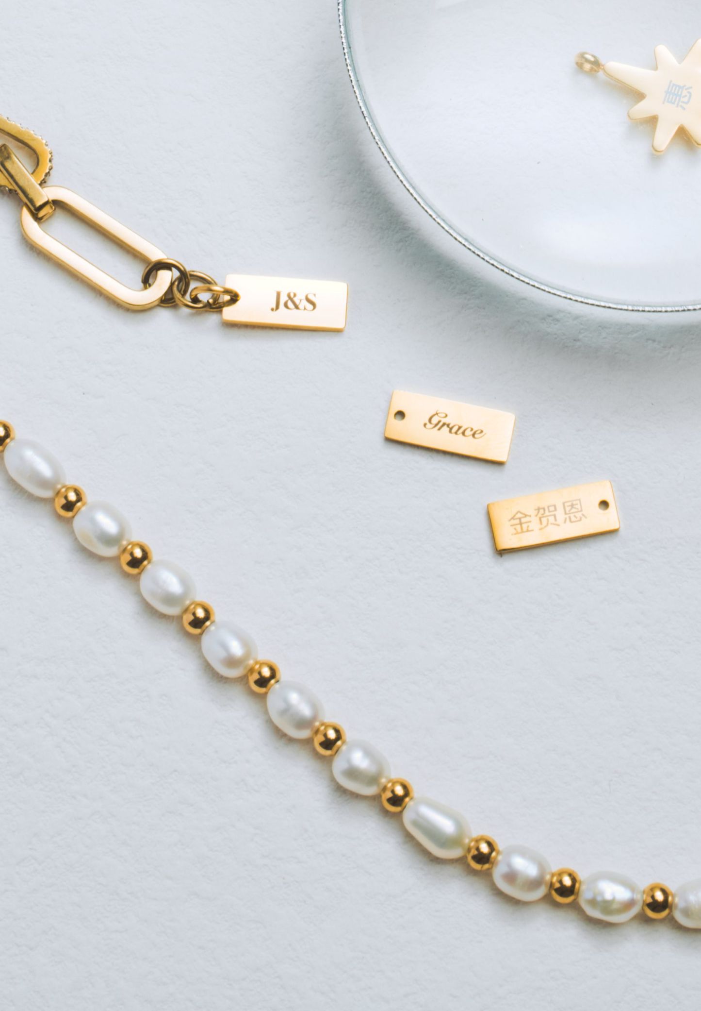 Alphabet Gold Chain Pendant Necklace