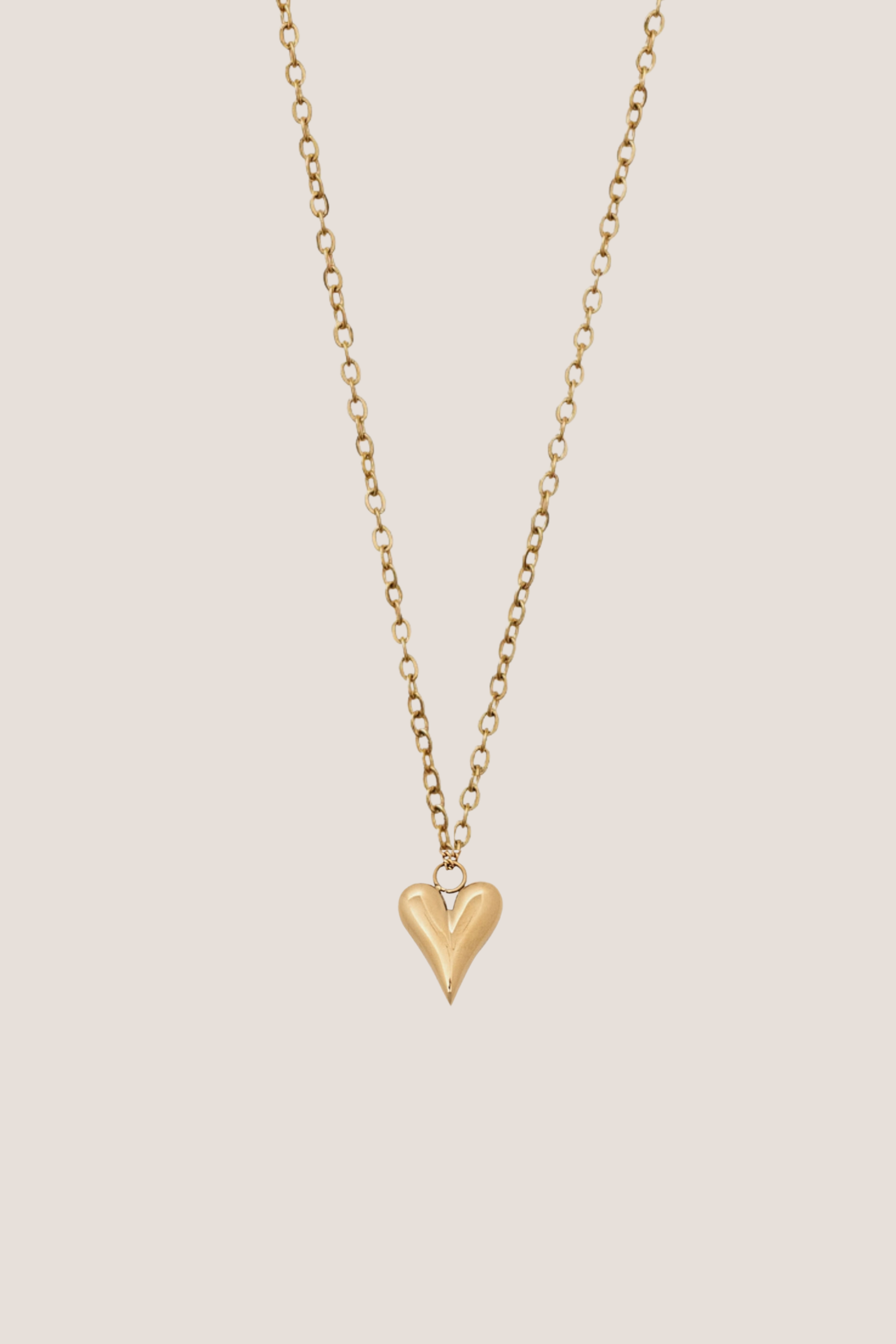 Tesoro Love Gold Chain Pendant Necklace