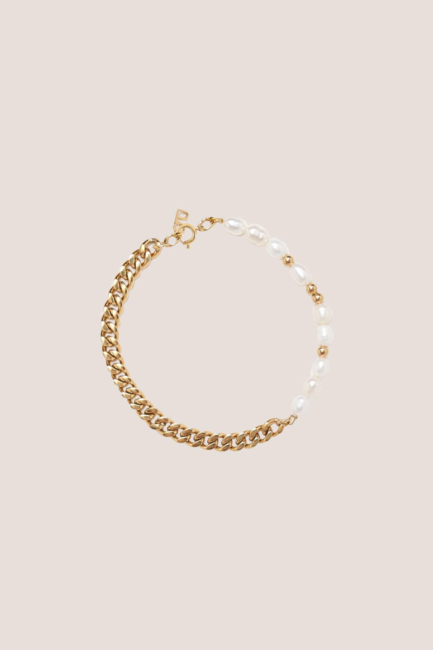 Allure Pearl Gold Chain Bracelet
