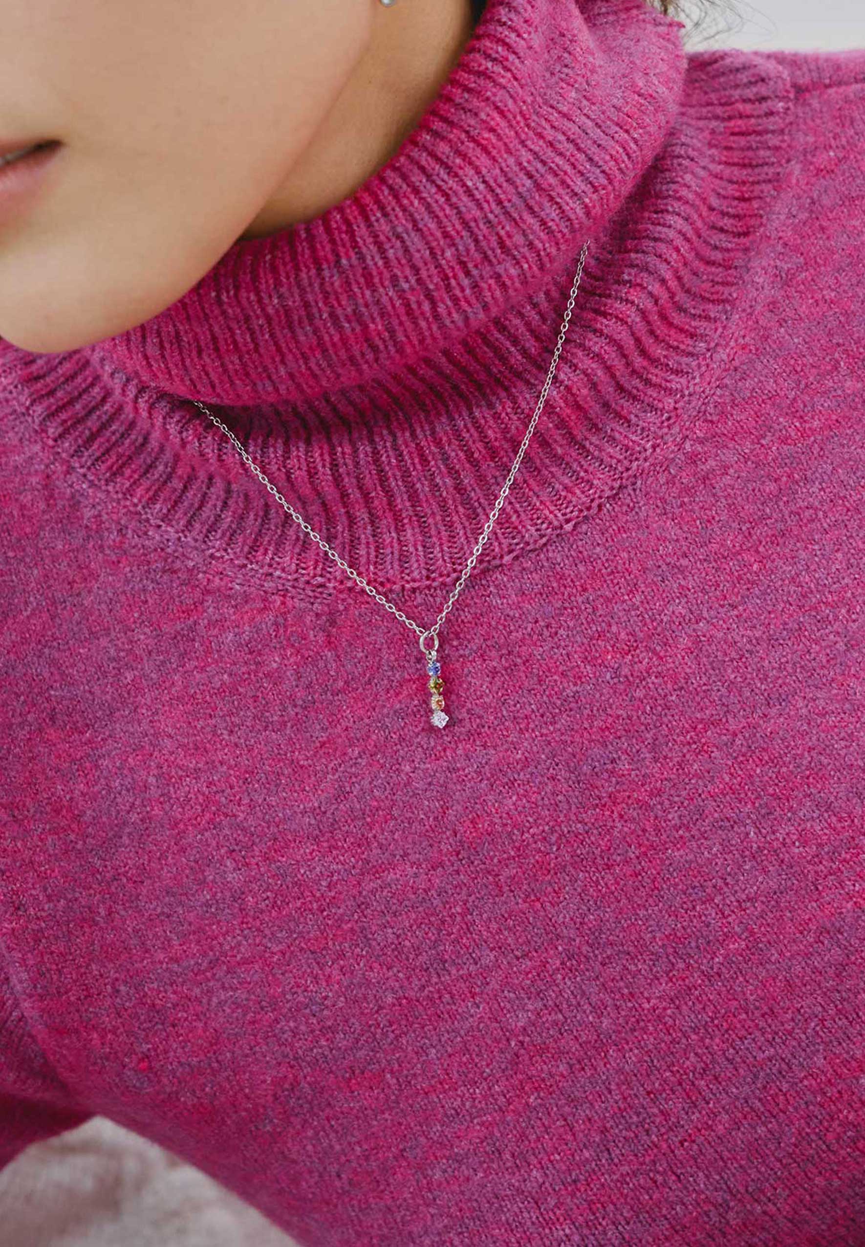 Desire Mystic Silver Chain Pendant Necklace