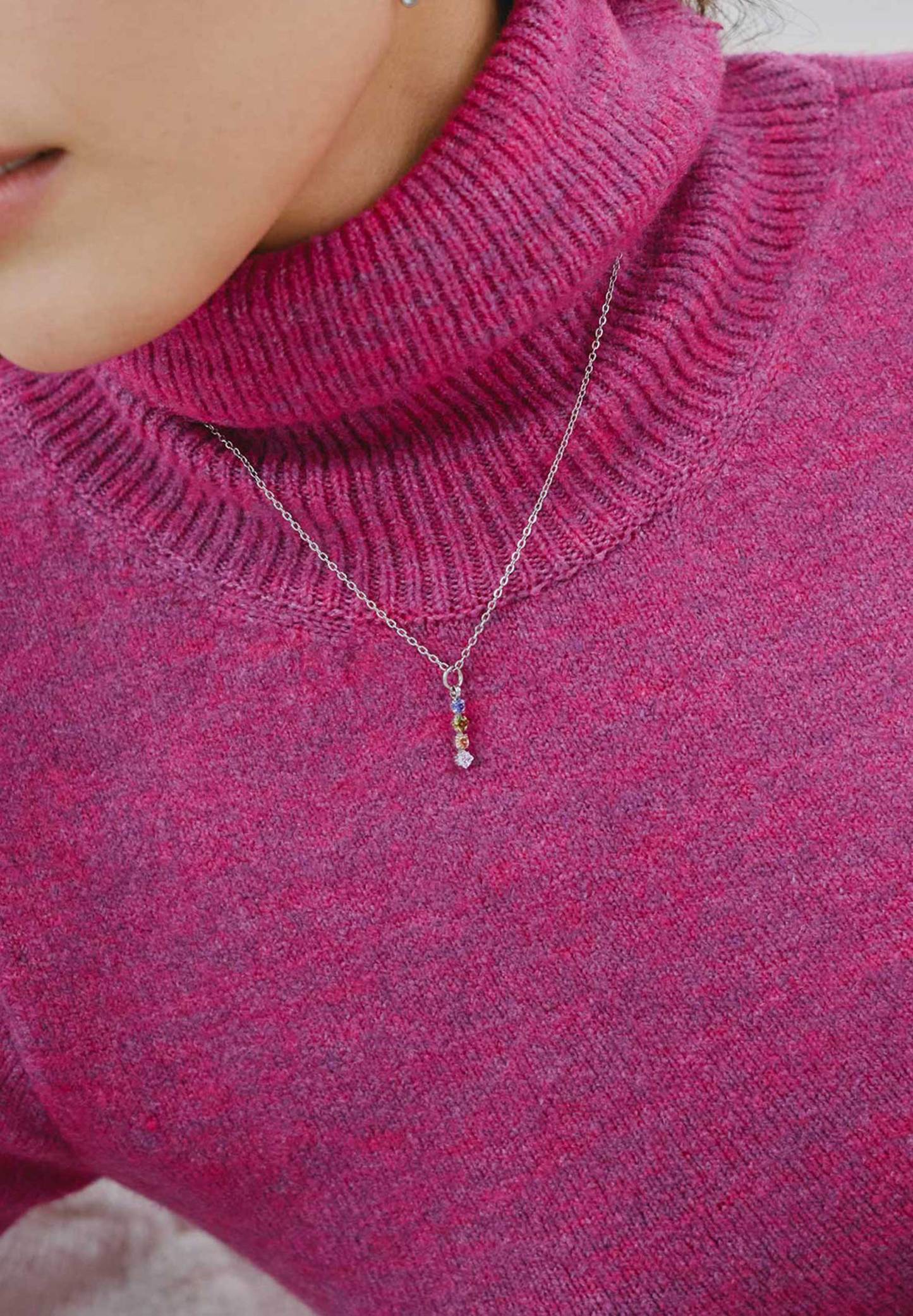 Desire Mystic Silver Chain Pendant Necklace